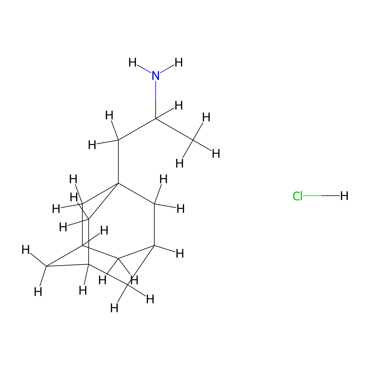 Adamantane, 1-(2-aminopropyl)-, hydrochloride molecular structure, CAS 39978-68-2