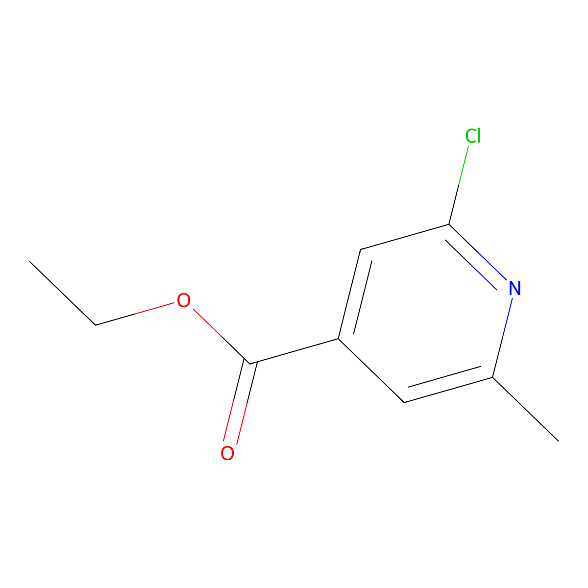 Ethyl 2-Chloro-6-methylisonicotinate molecular structure, CAS 3998-88-7