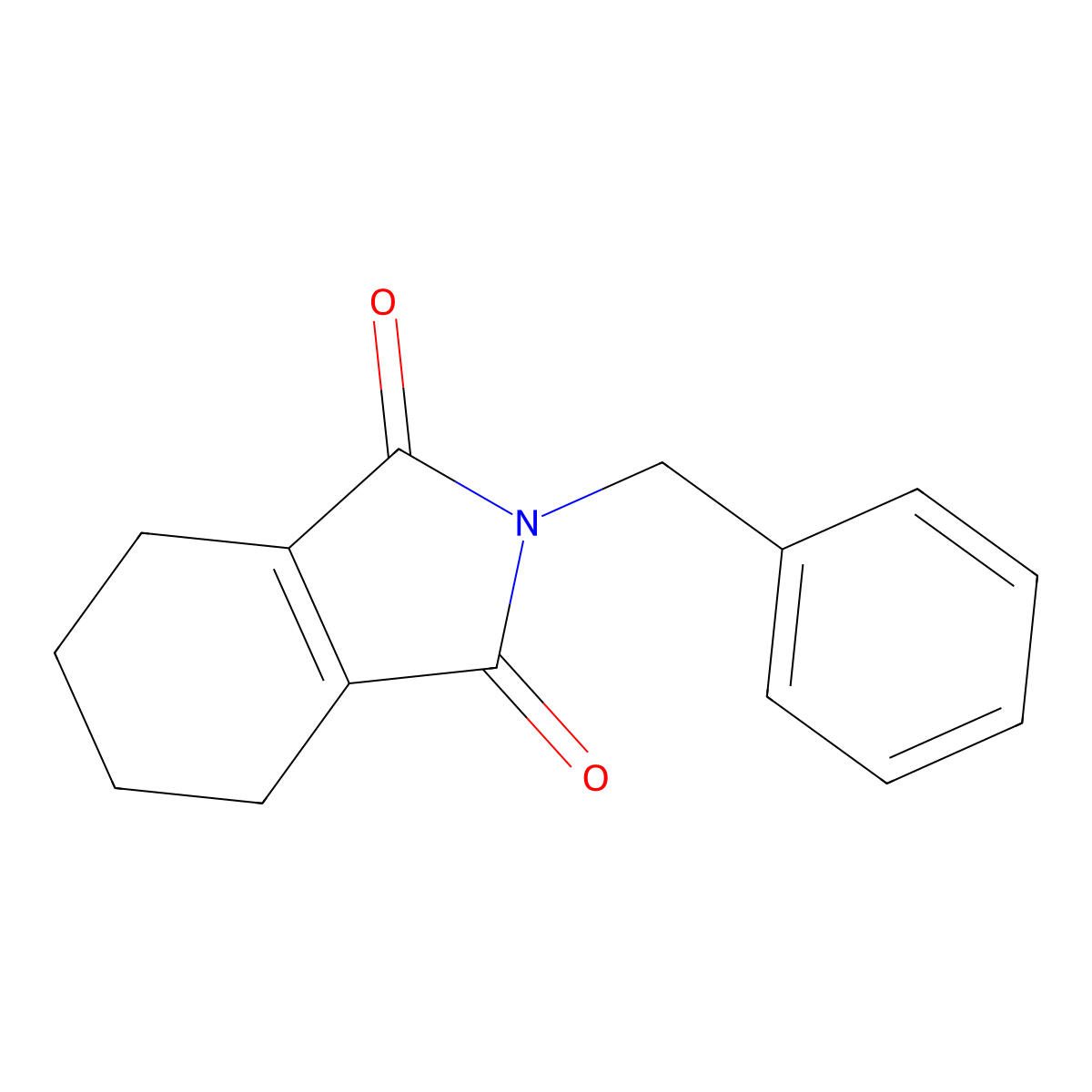1H-Isoindole-1,3(2H)-dione, 4,5,6,7-tetrahydro-2-(phenylmethyl)- molecular structure, CAS 39985-93-8
