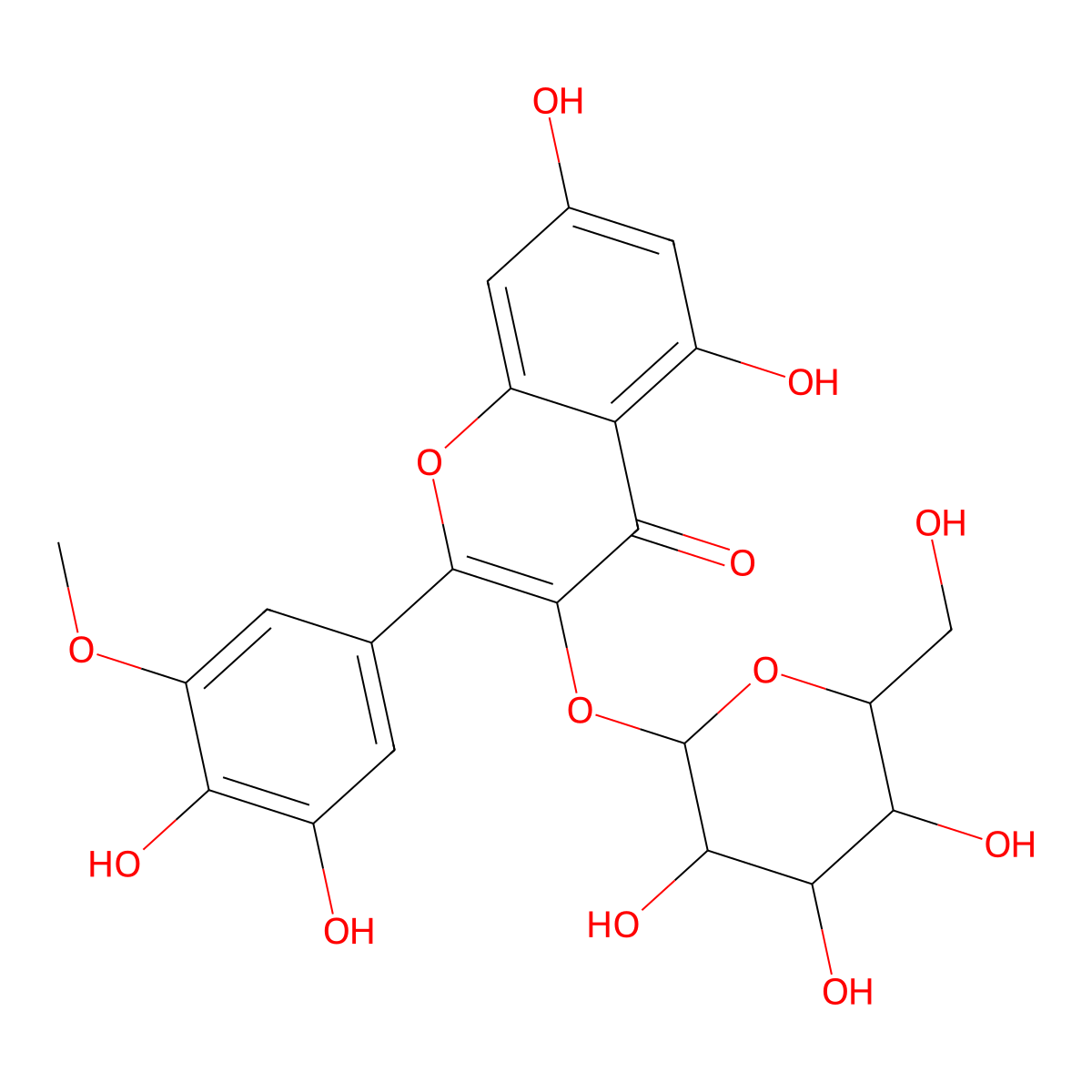 Laricitrin 3-glucoside molecular structure, CAS 39986-90-8