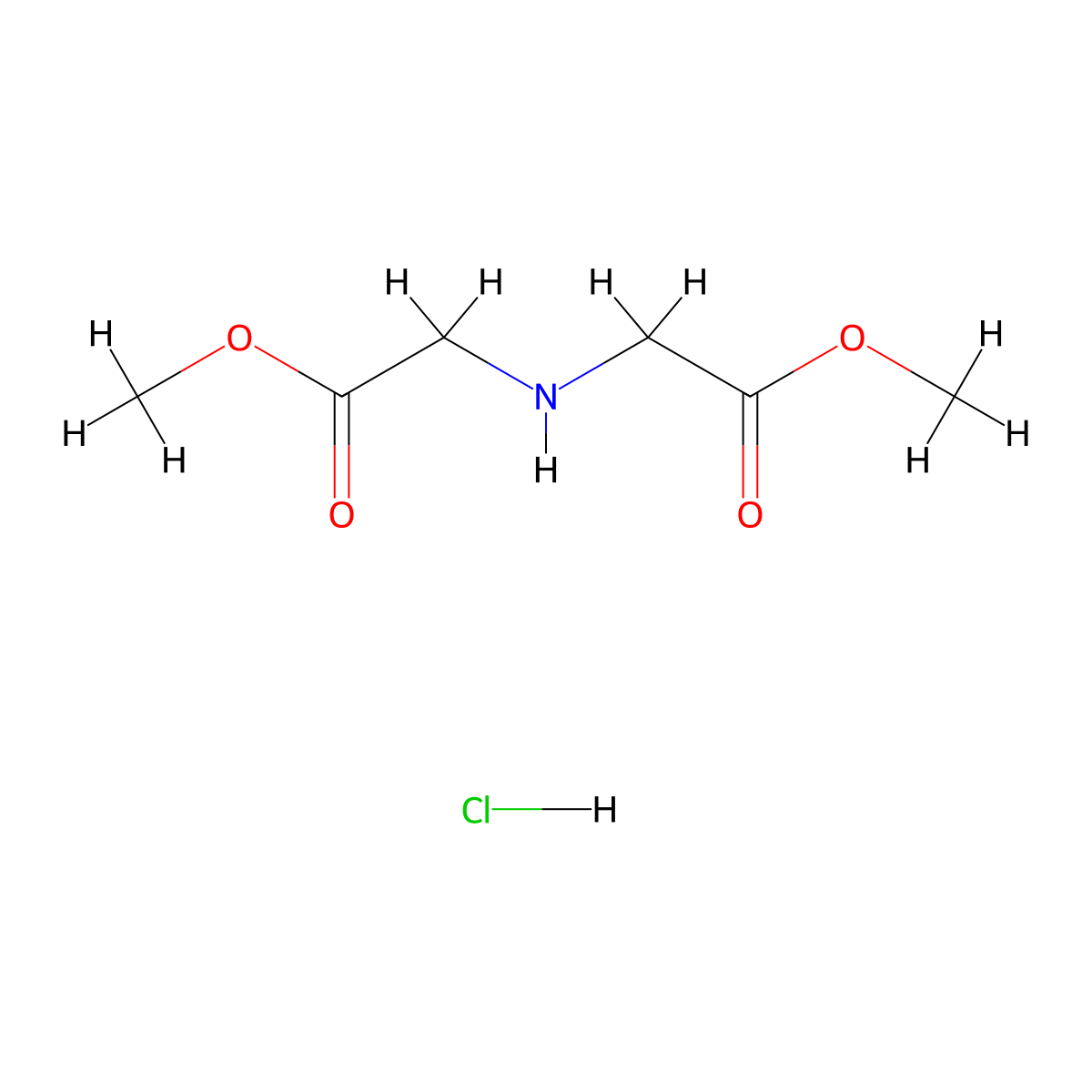 Dimethyl Iminodiacetate Hydrochloride molecular structure, CAS 39987-25-2