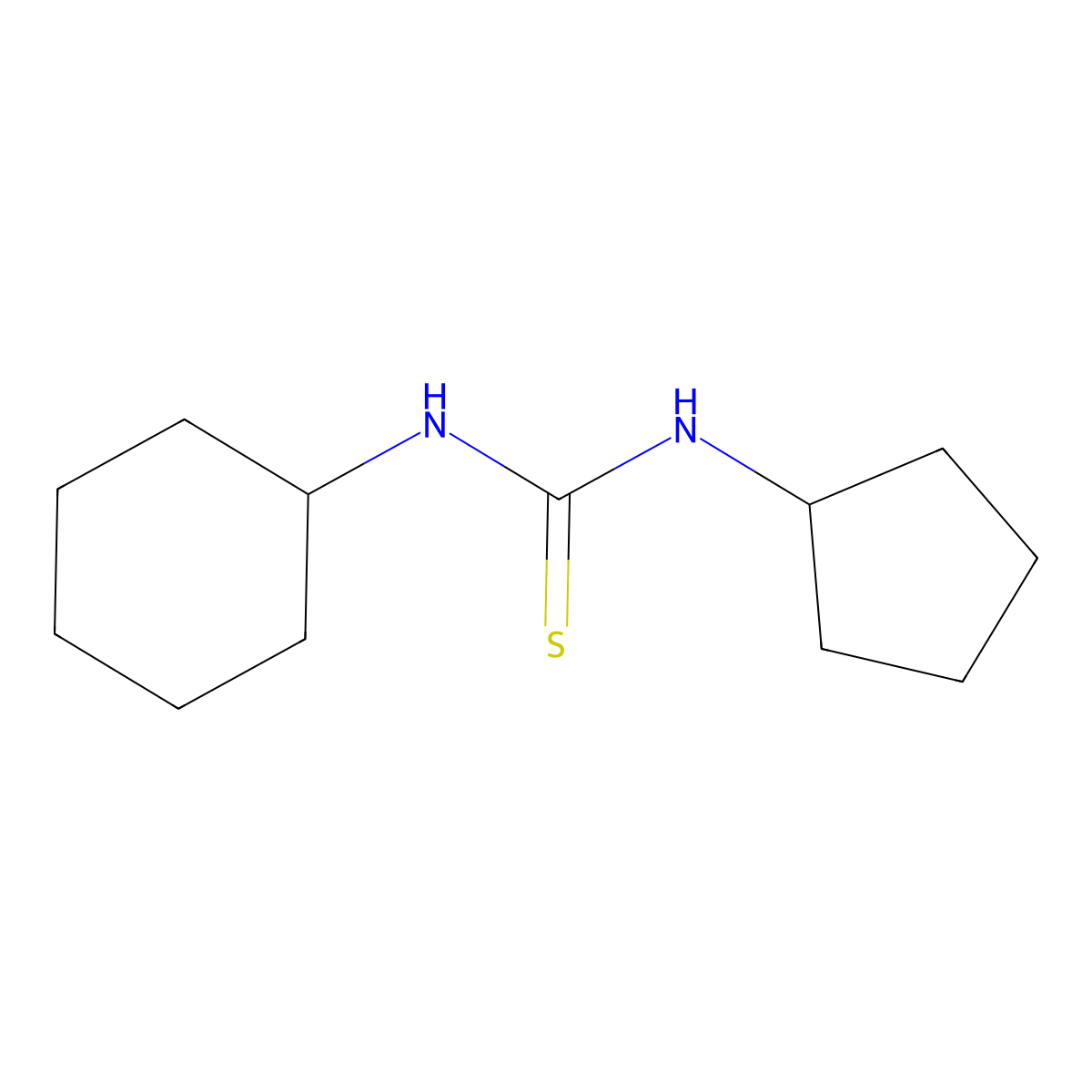 1-Cyclohexyl-3-cyclopentylthiourea molecular structure, CAS 39989-33-8