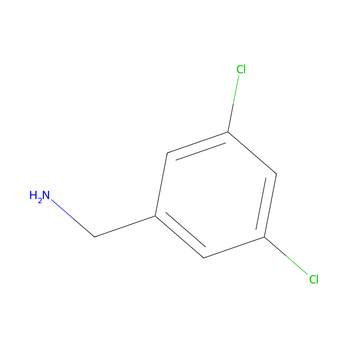 Benzenemethanamine, 3,5-dichloro- molecular structure, CAS 39989-43-0