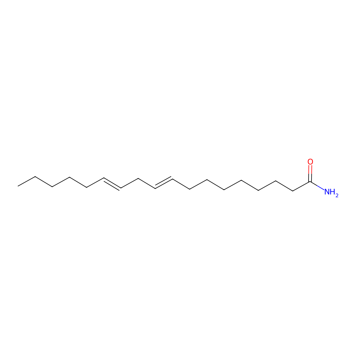 Linoleamide molecular structure, CAS 3999-01-7