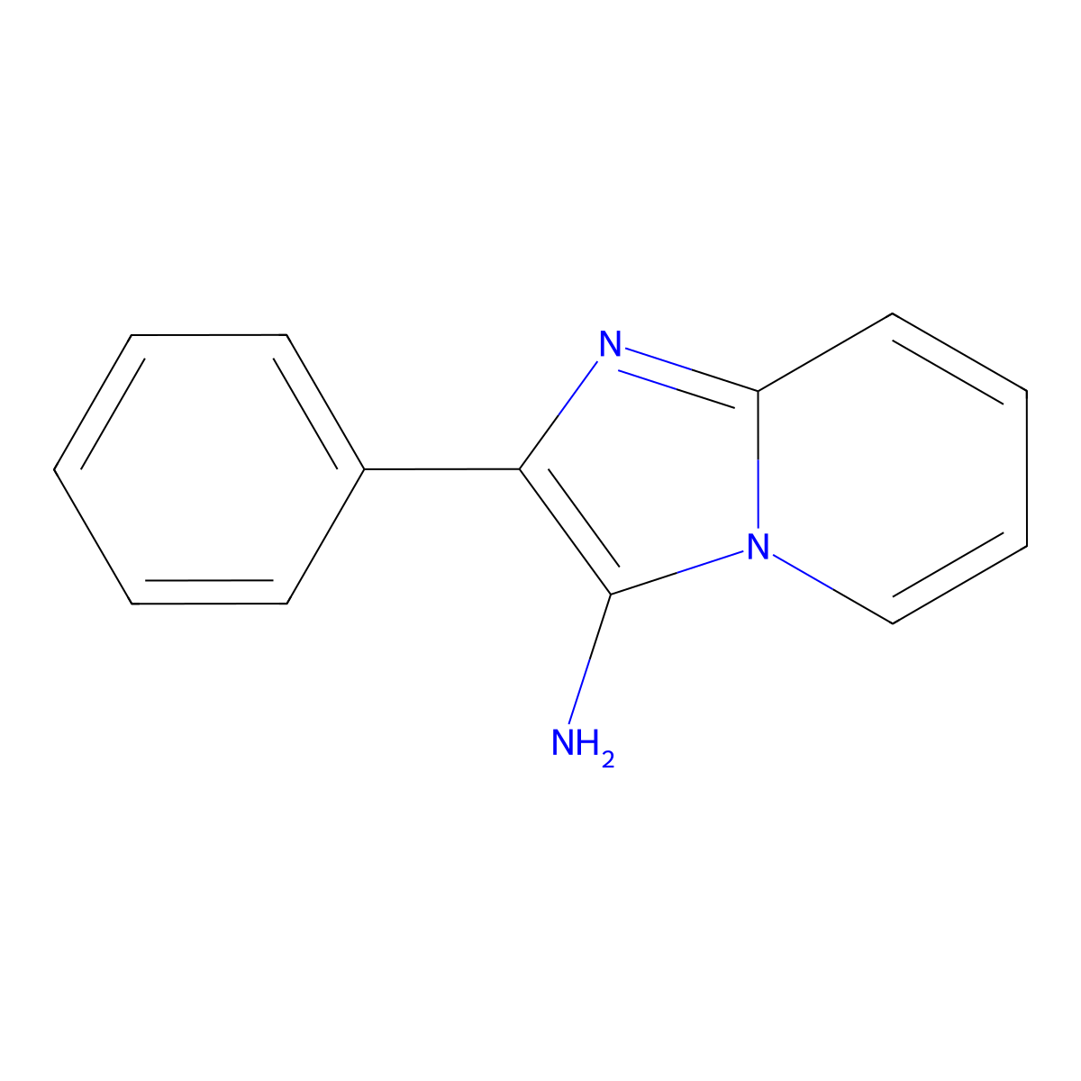 2-Phenylimidazo(1,2-a)pyridin-3-amine molecular structure, CAS 3999-29-9