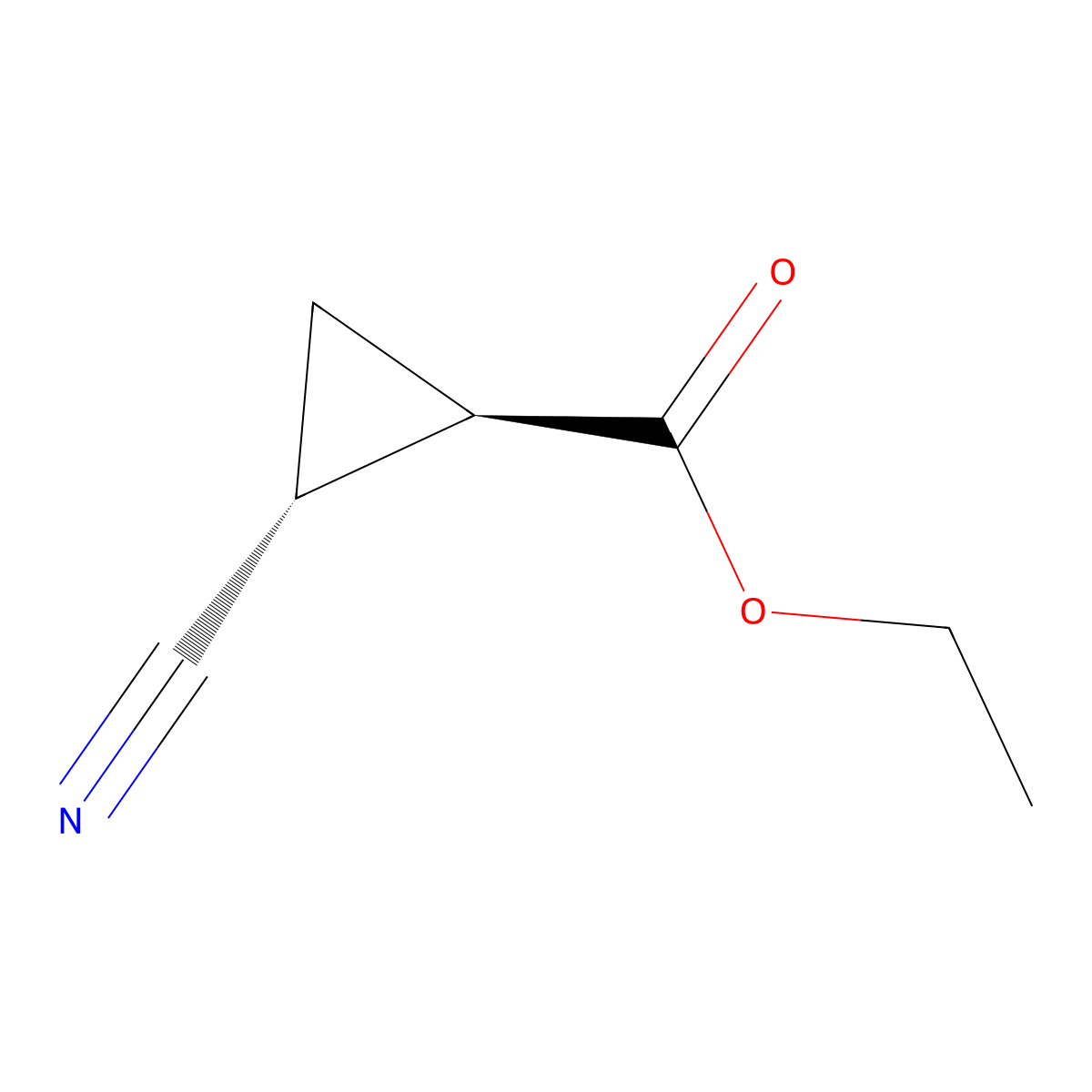 (1R,2R)-rel-Ethyl 2-cyanocyclopropanecarboxylate molecular structure, CAS 3999-56-2