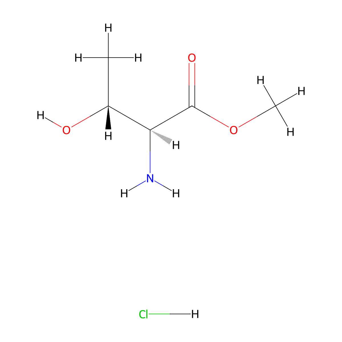 Methyl L-threoninate hydrochloride molecular structure, CAS 39994-75-7