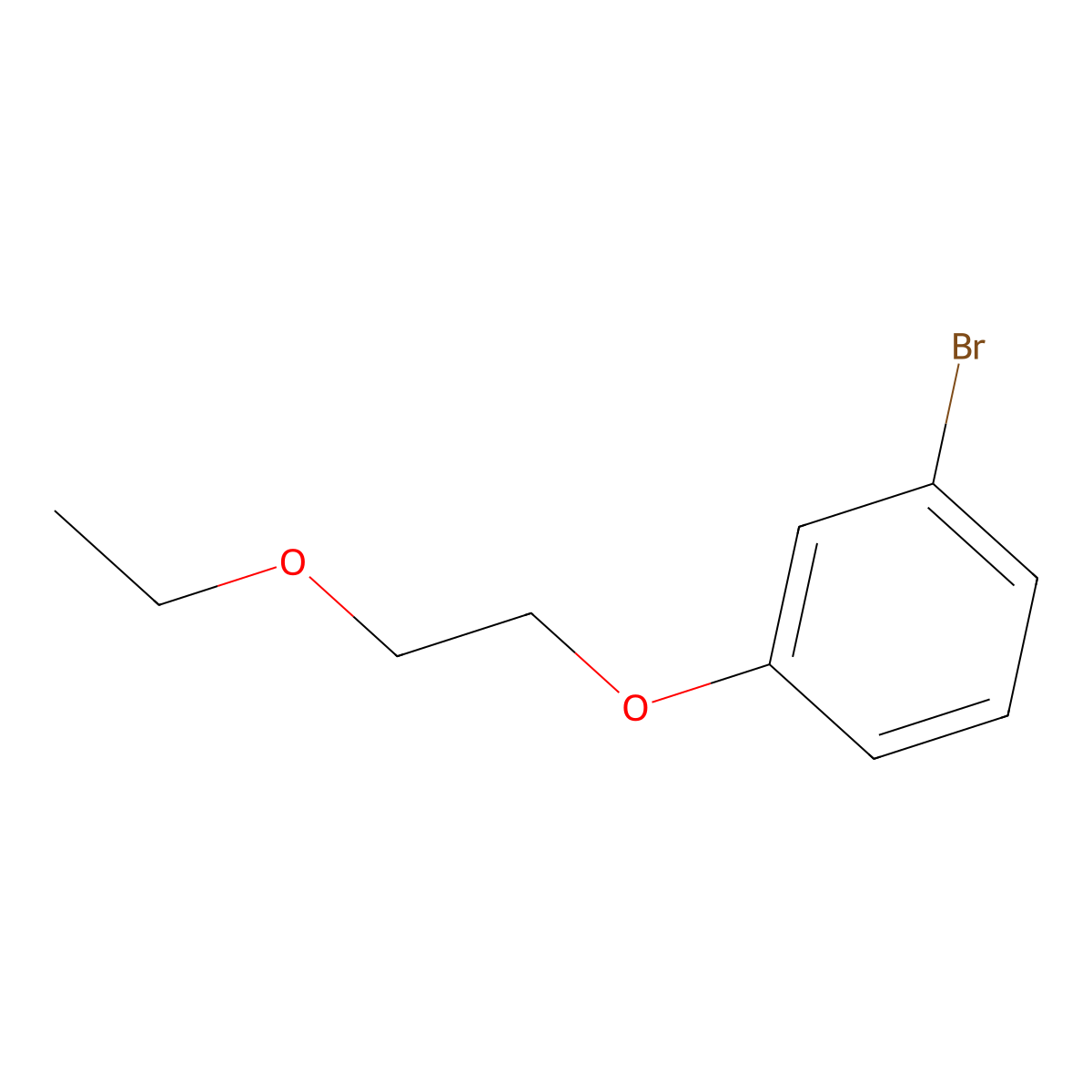 1-Bromo-3-(2-ethoxyethoxy)benzene molecular structure, CAS 39995-42-1