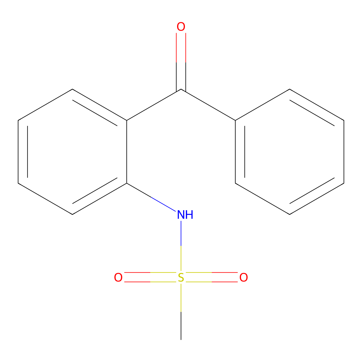 N-(2-benzoylphenyl)methanesulfonamide molecular structure, CAS 39996-11-7