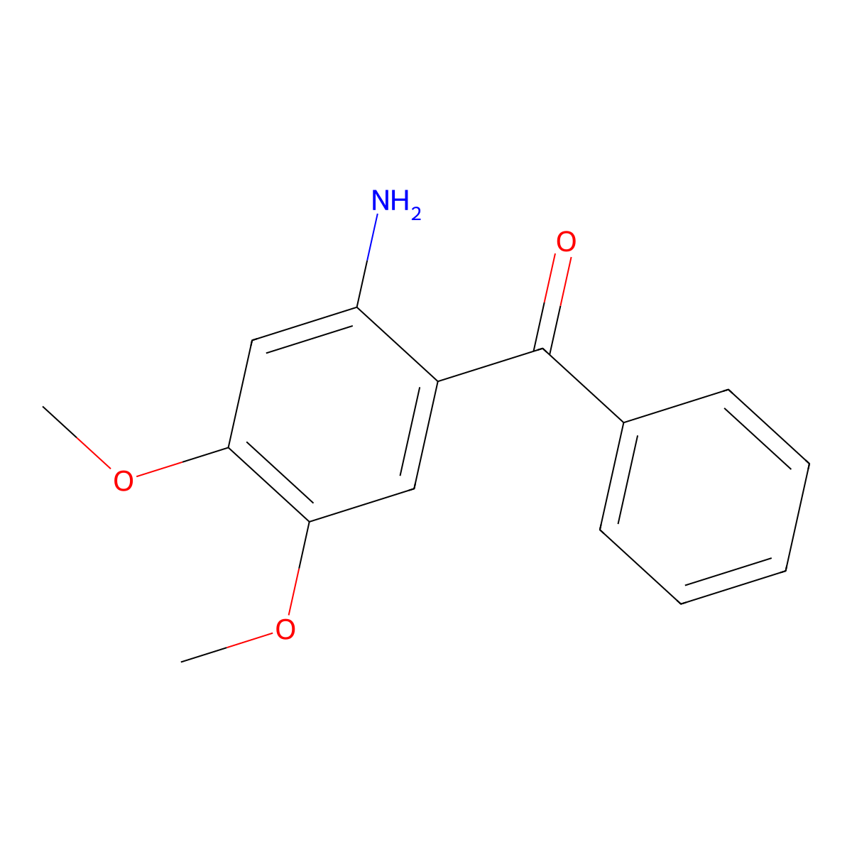 (2-Amino-4,5-dimethoxyphenyl)(phenyl)methanone molecular structure, CAS 39996-22-0