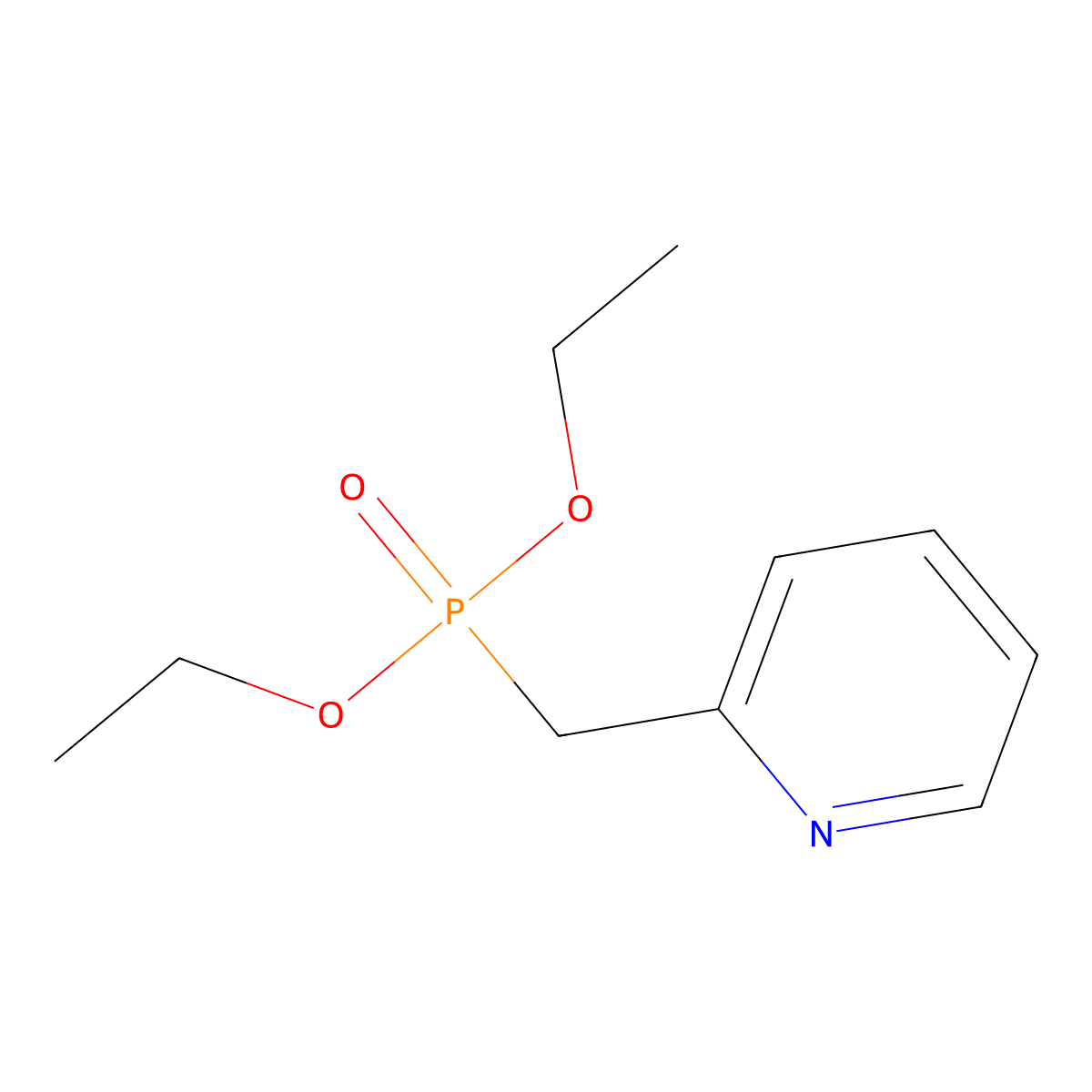 Diethyl (pyridin-2-ylmethyl)phosphonate molecular structure, CAS 39996-87-7