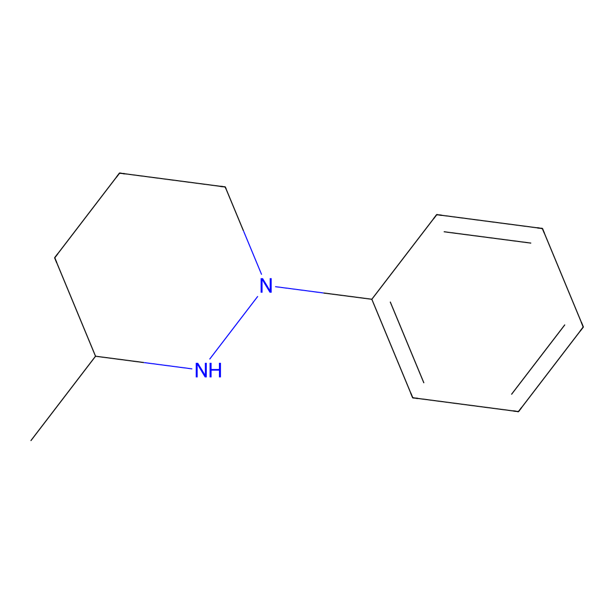3-Methyl-1-phenylhexahydropyridazine molecular structure, CAS 39998-48-6
