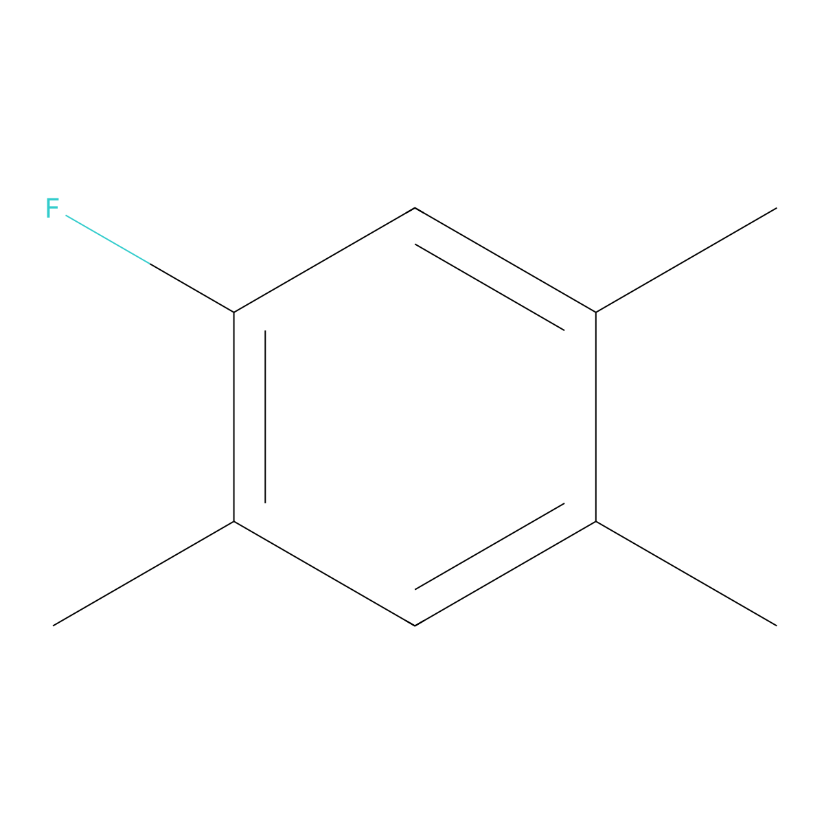2,4,5-Trimethylfluorobenzene molecular structure, CAS 400-01-1