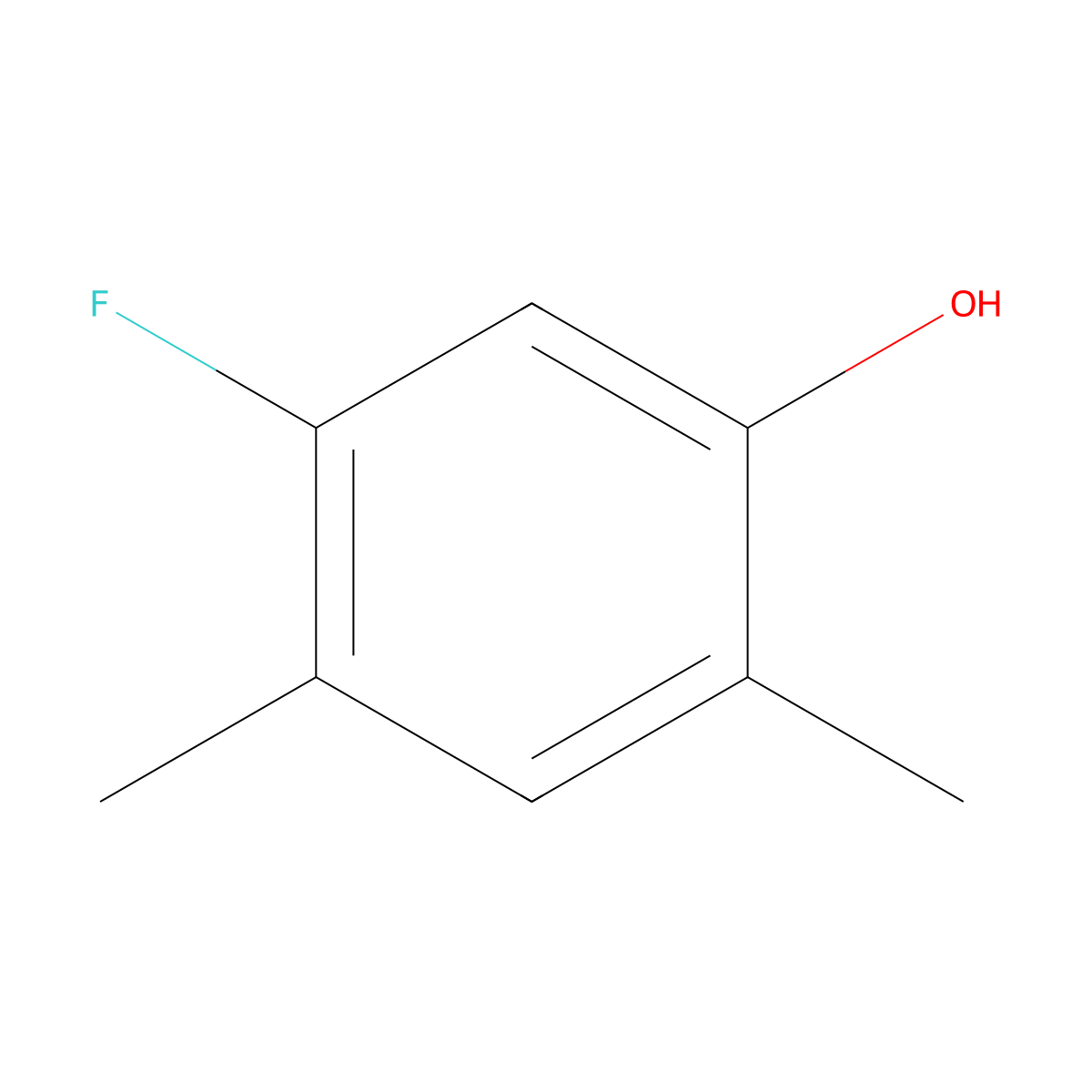 5-Fluoro-2,4-dimethylphenol molecular structure, CAS 400-03-3