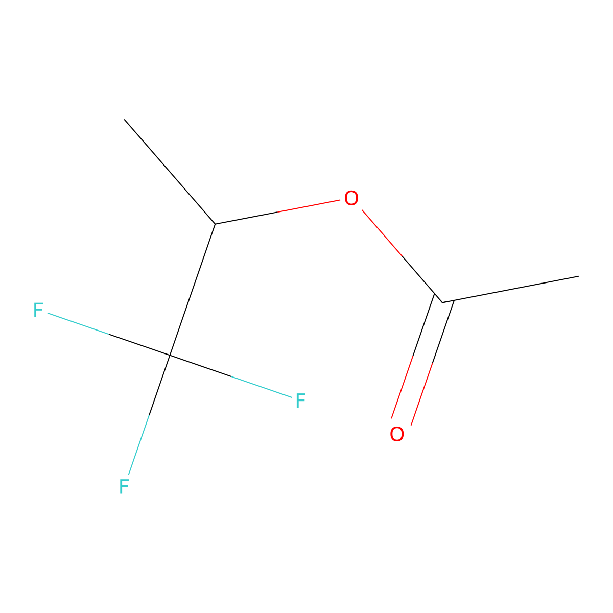 1,1,1-Trifluoroisopropyl acetate molecular structure, CAS 400-37-3