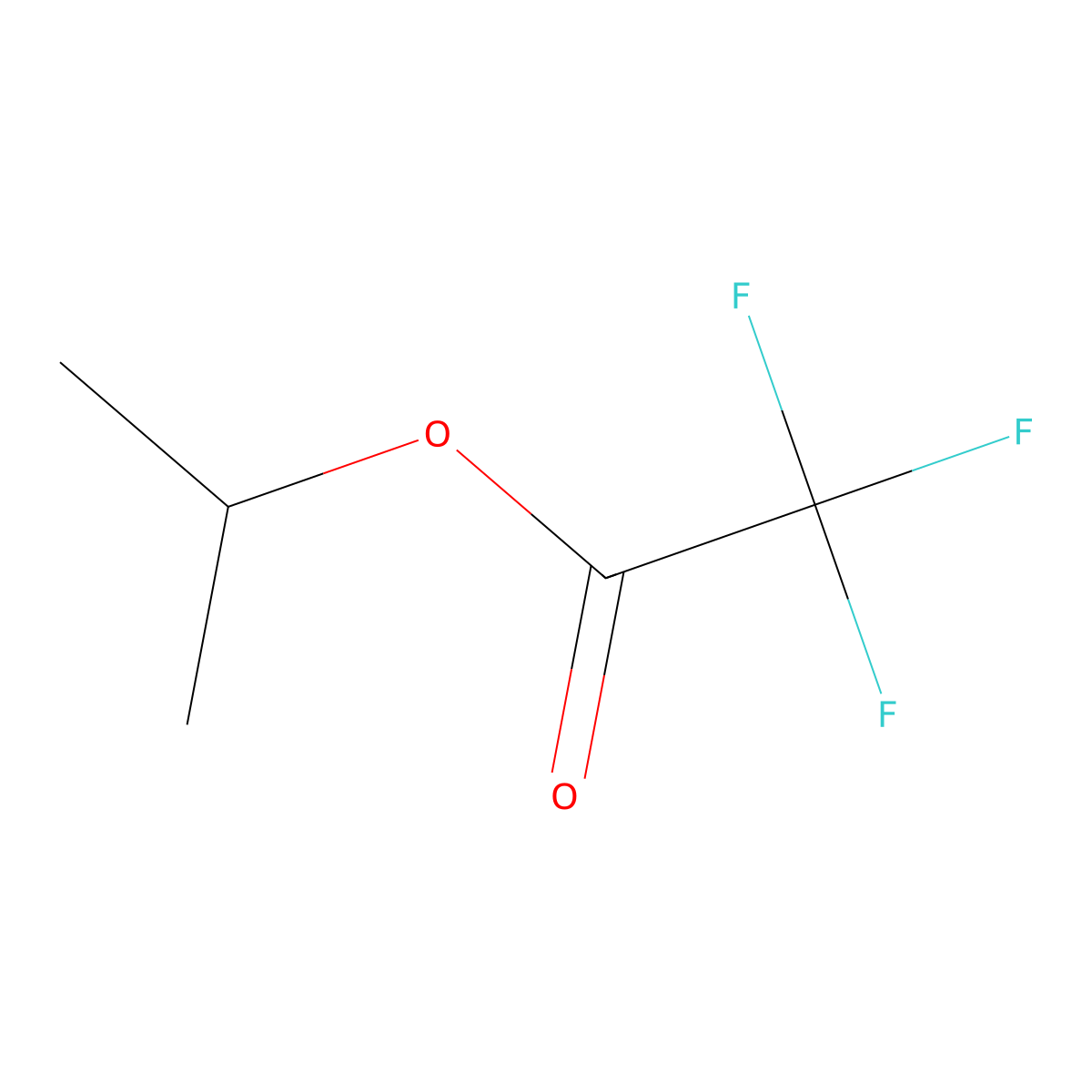 Isopropyl trifluoroacetate molecular structure, CAS 400-38-4