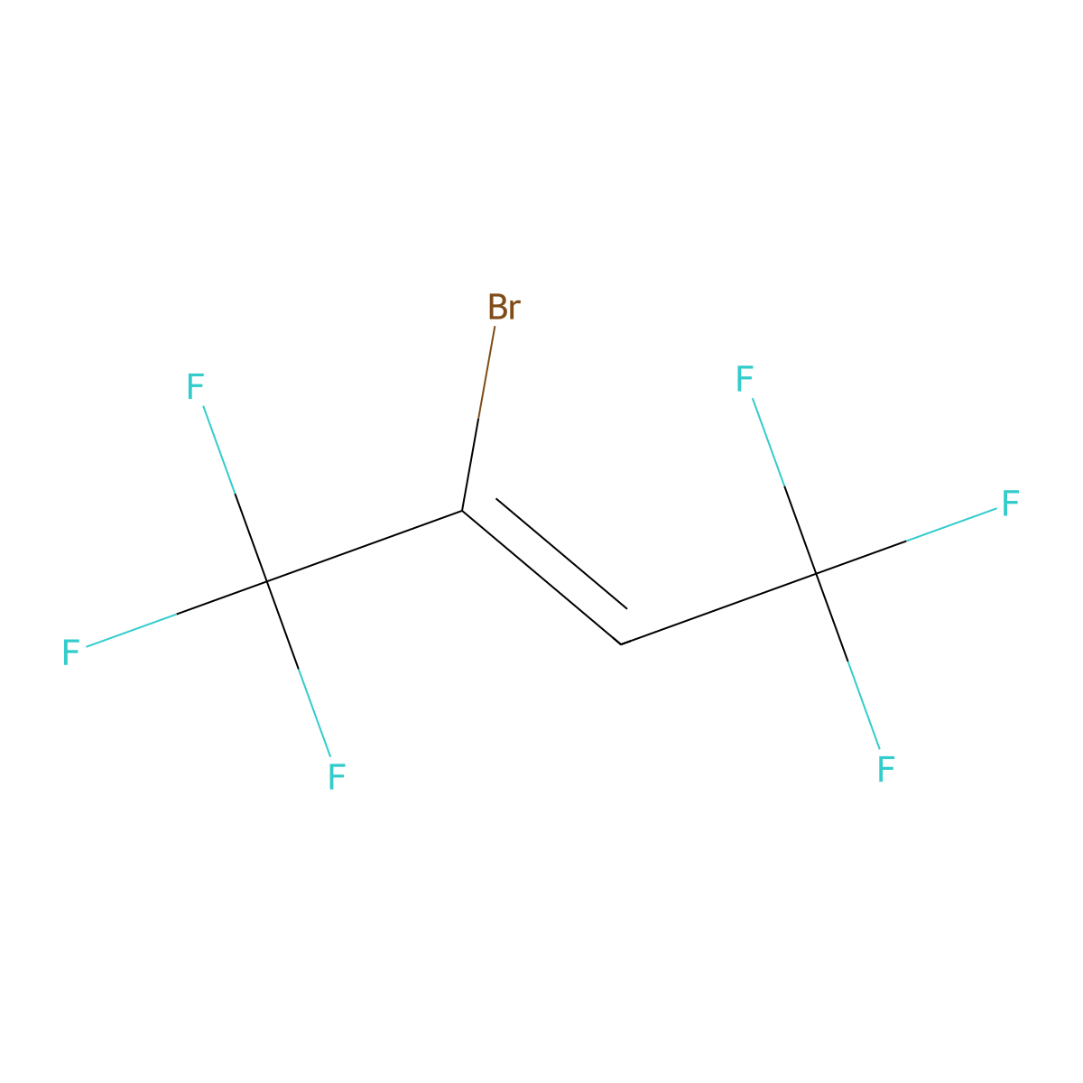 2-Bromo-1,1,1,4,4,4-hexafluoro-2-butene molecular structure, CAS 400-41-9