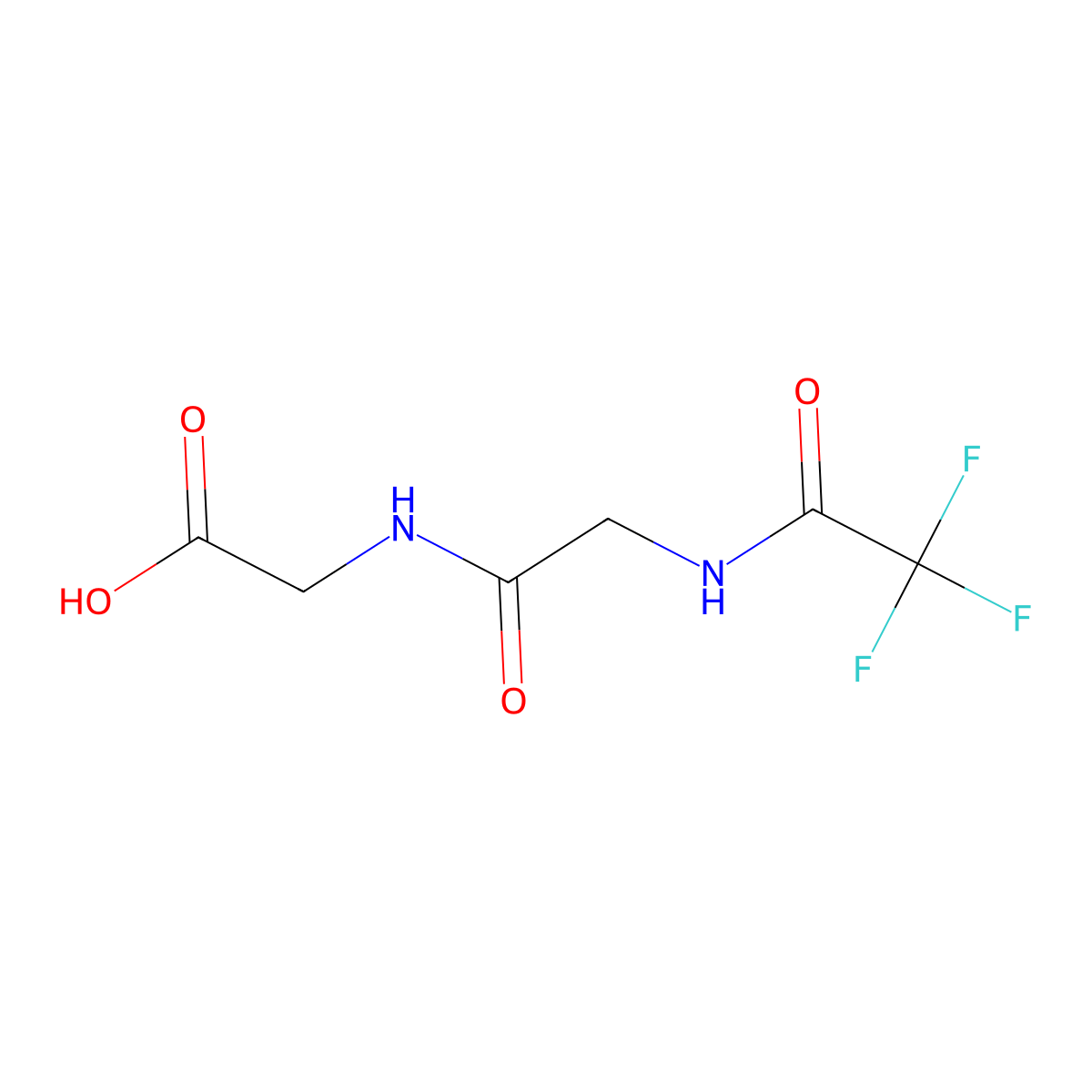 N-(N-(Trifluoroacetyl)glycylglycine molecular structure, CAS 400-58-8