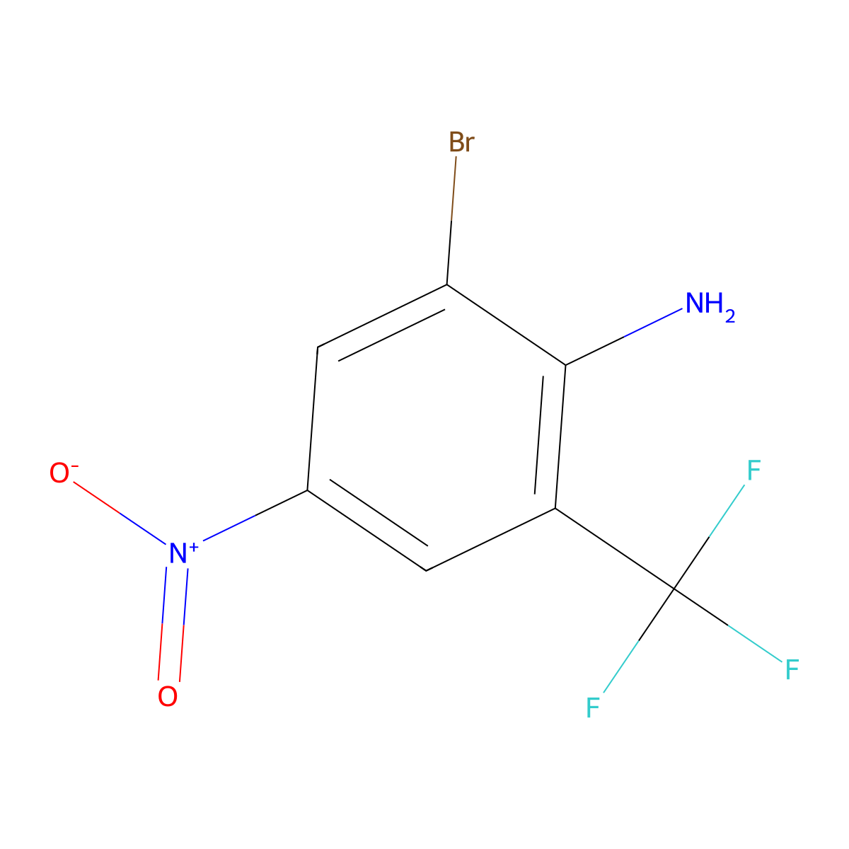 2-Bromo-4-nitro-6-(trifluoromethyl)aniline molecular structure, CAS 400-66-8