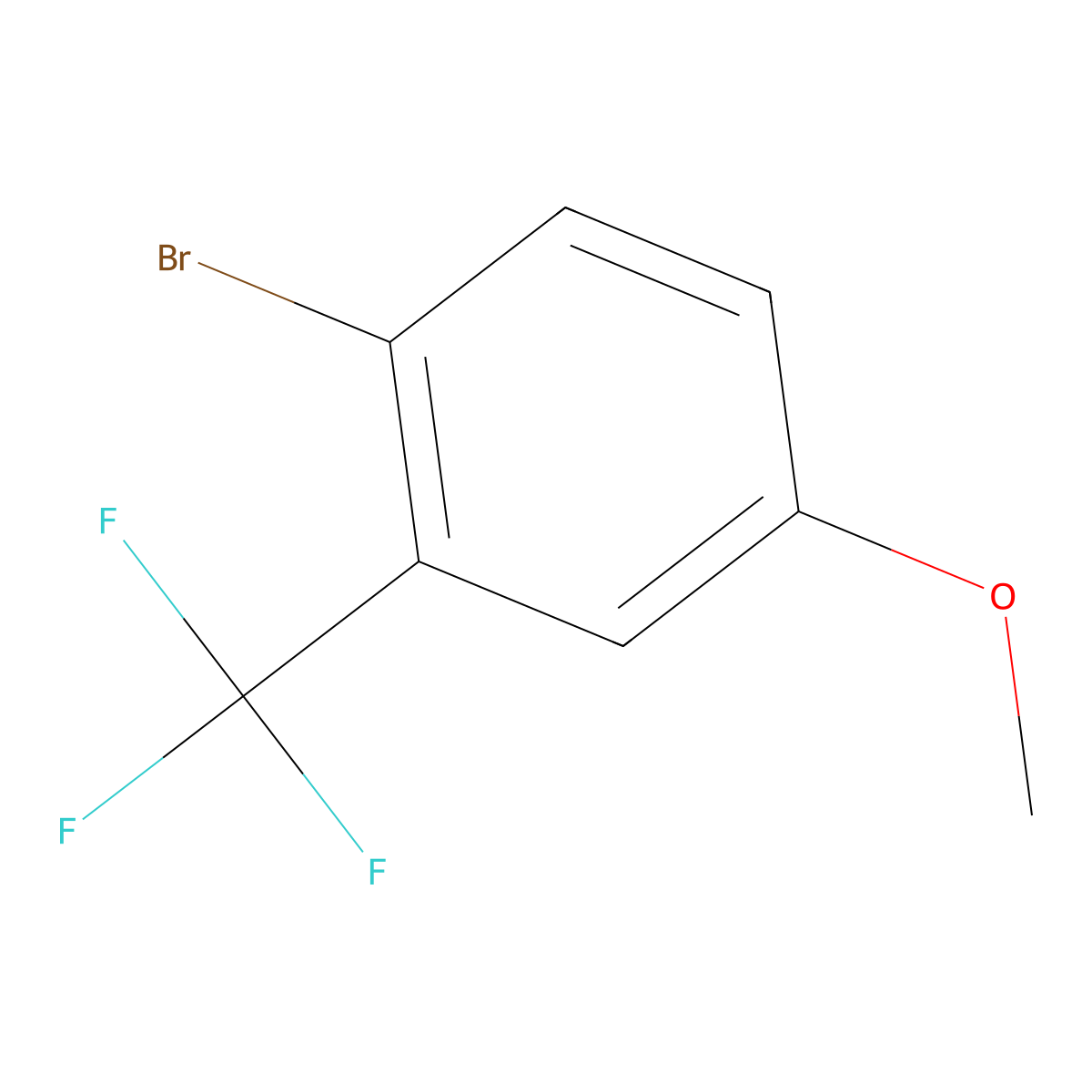 1-Bromo-4-methoxy-2-(trifluoromethyl)benzene molecular structure, CAS 400-72-6