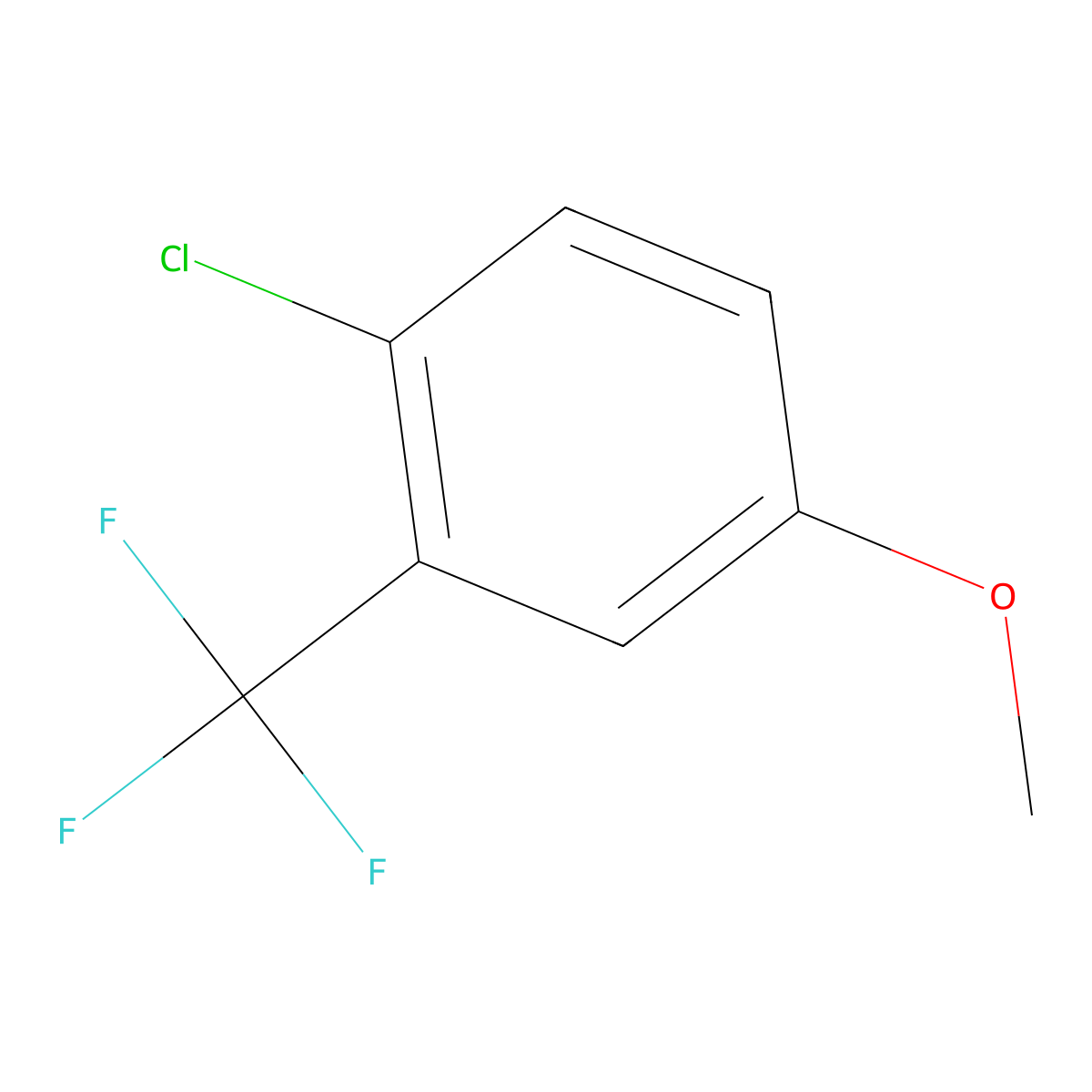 4-Chloro-3-(trifluoromethyl)anisole molecular structure, CAS 400-73-7