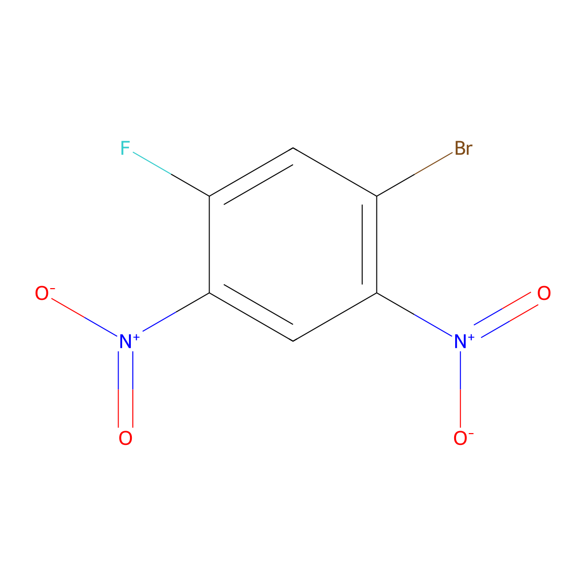3-Bromo-4,6-dinitrofluorobenzene molecular structure, CAS 400-91-9