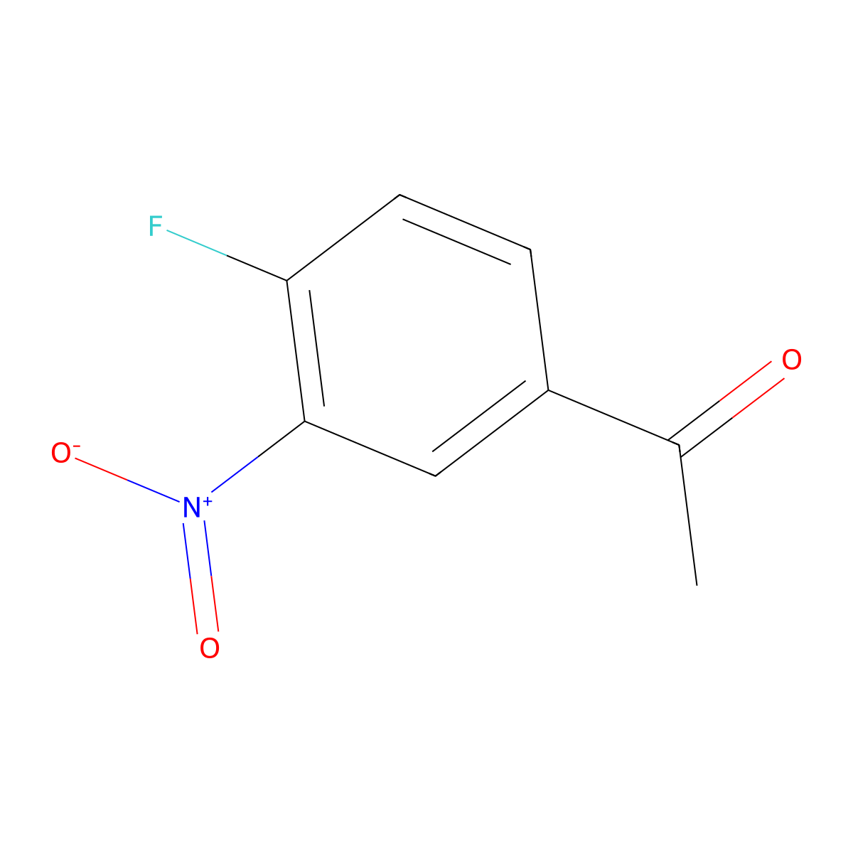 4'-Fluoro-3'-nitroacetophenone molecular structure, CAS 400-93-1