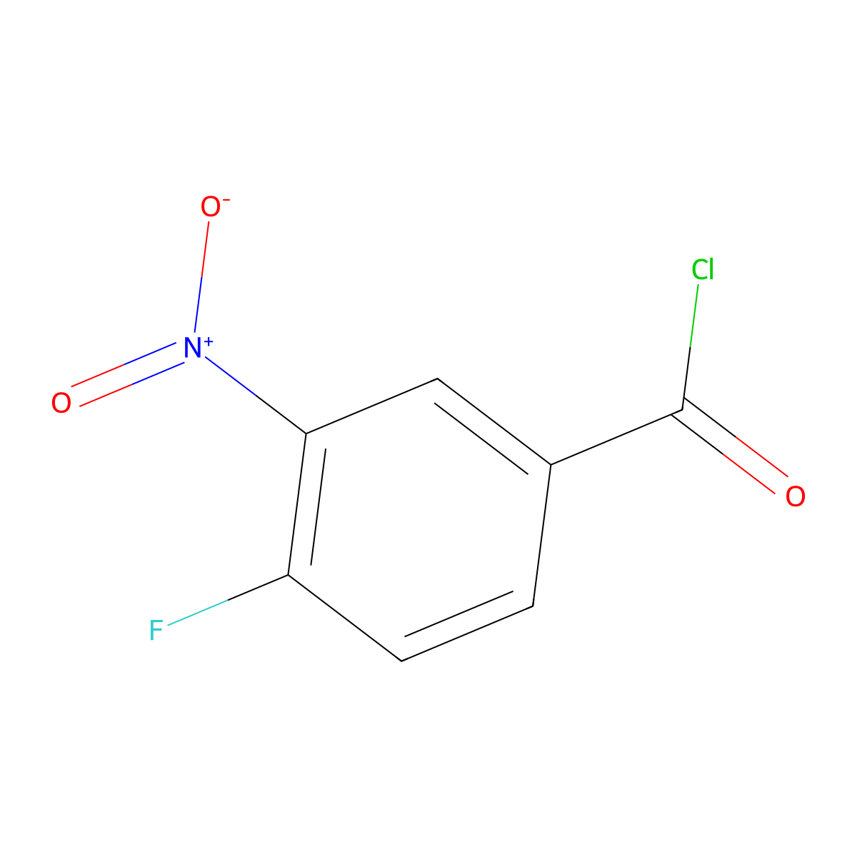 4-Fluoro-3-nitrobenzoyl chloride molecular structure, CAS 400-94-2