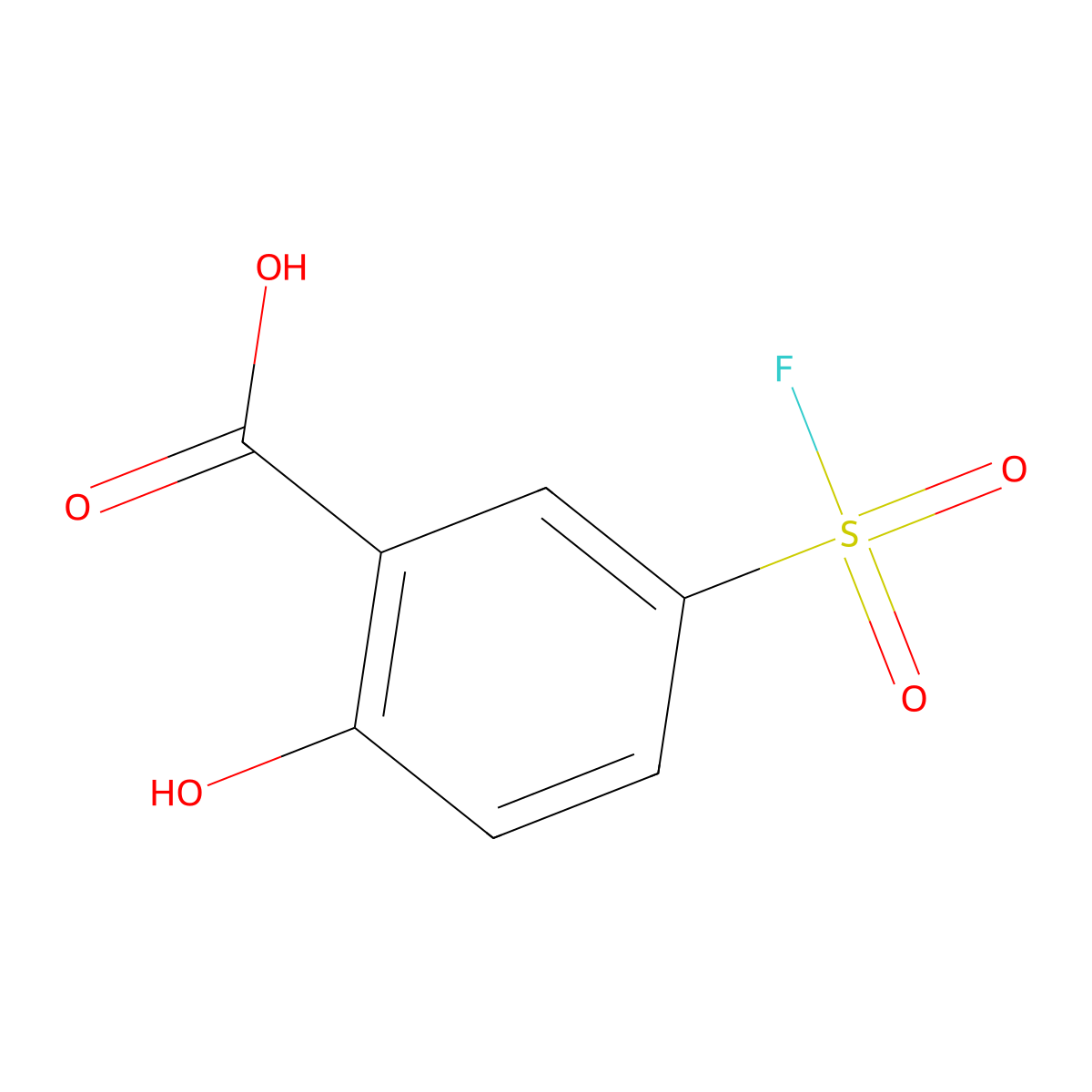 5-(Fluorosulfonyl)-2-hydroxybenzoic acid molecular structure, CAS 400-96-4