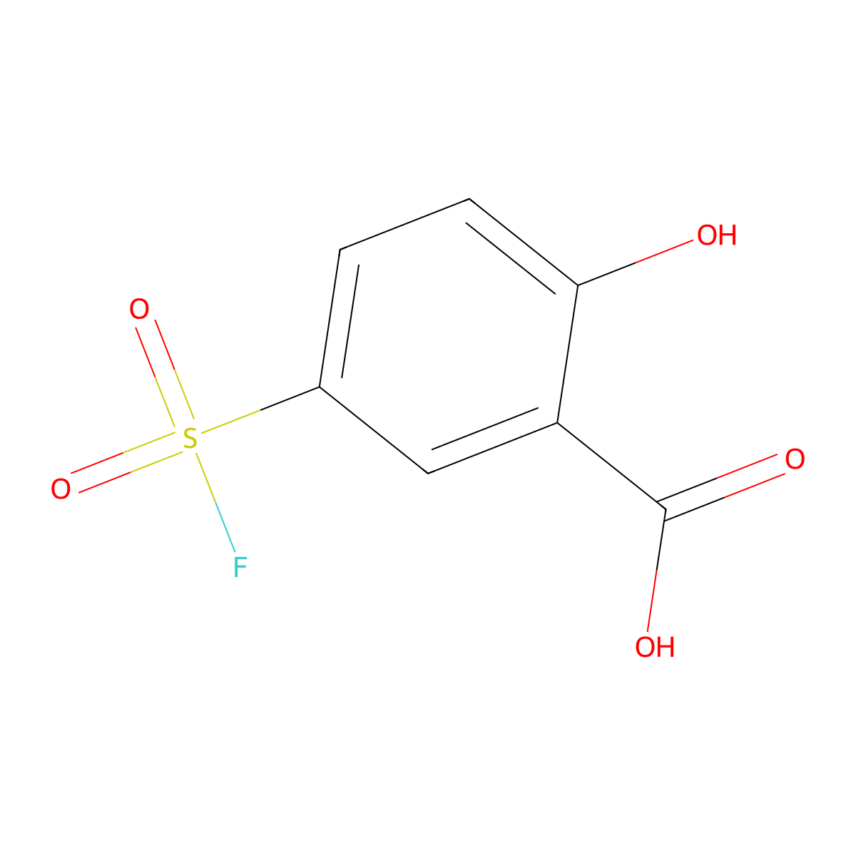 5-(Fluorosulfonyl)-2-hydroxybenzoic acid molecular structure, CAS 400-96-4