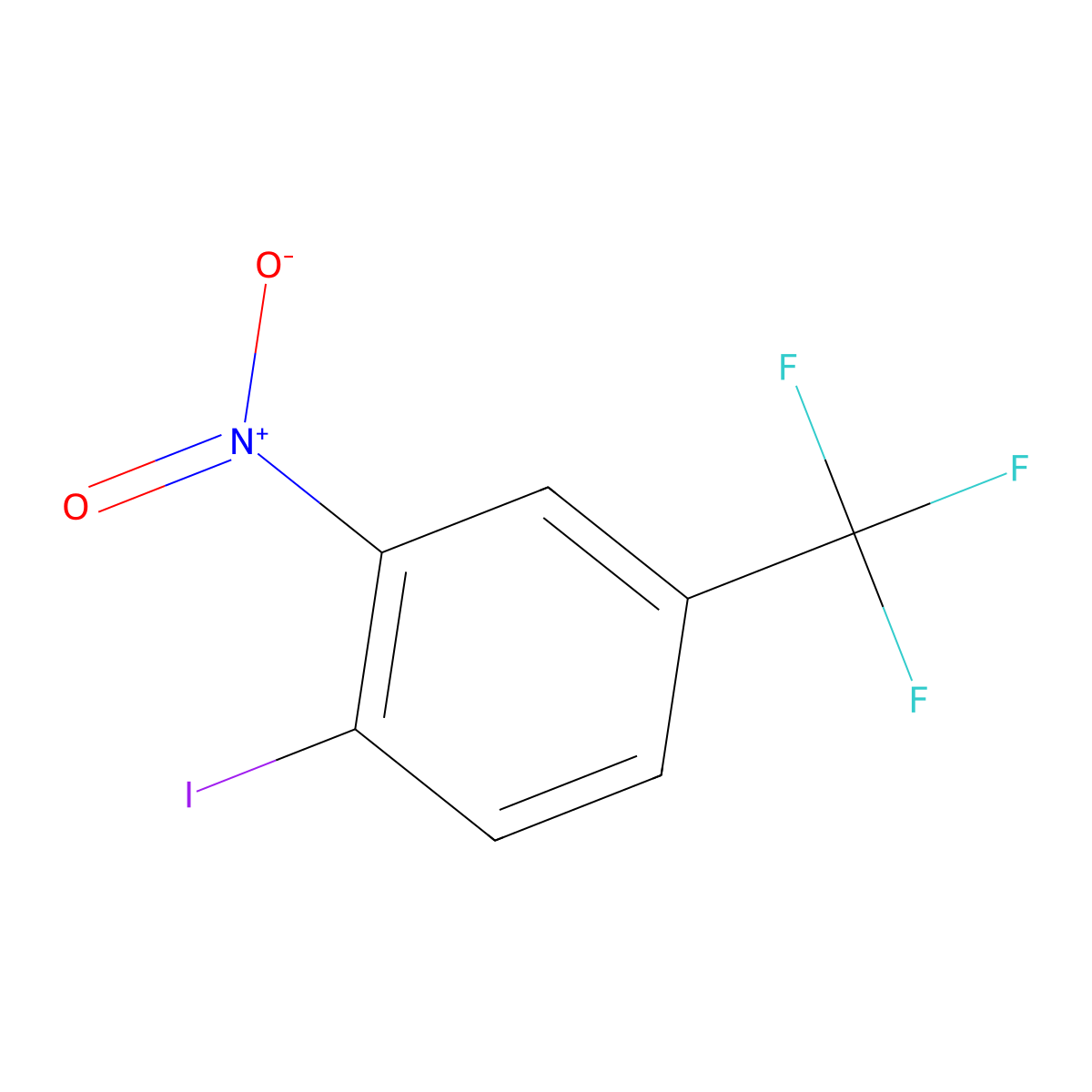 1-Iodo-2-nitro-4-(trifluoromethyl)benzene molecular structure, CAS 400-97-5