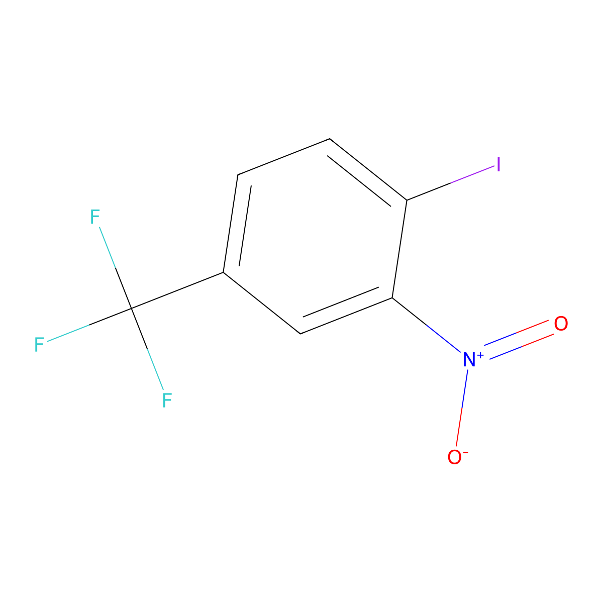 1-Iodo-2-nitro-4-(trifluoromethyl)benzene molecular structure, CAS 400-97-5