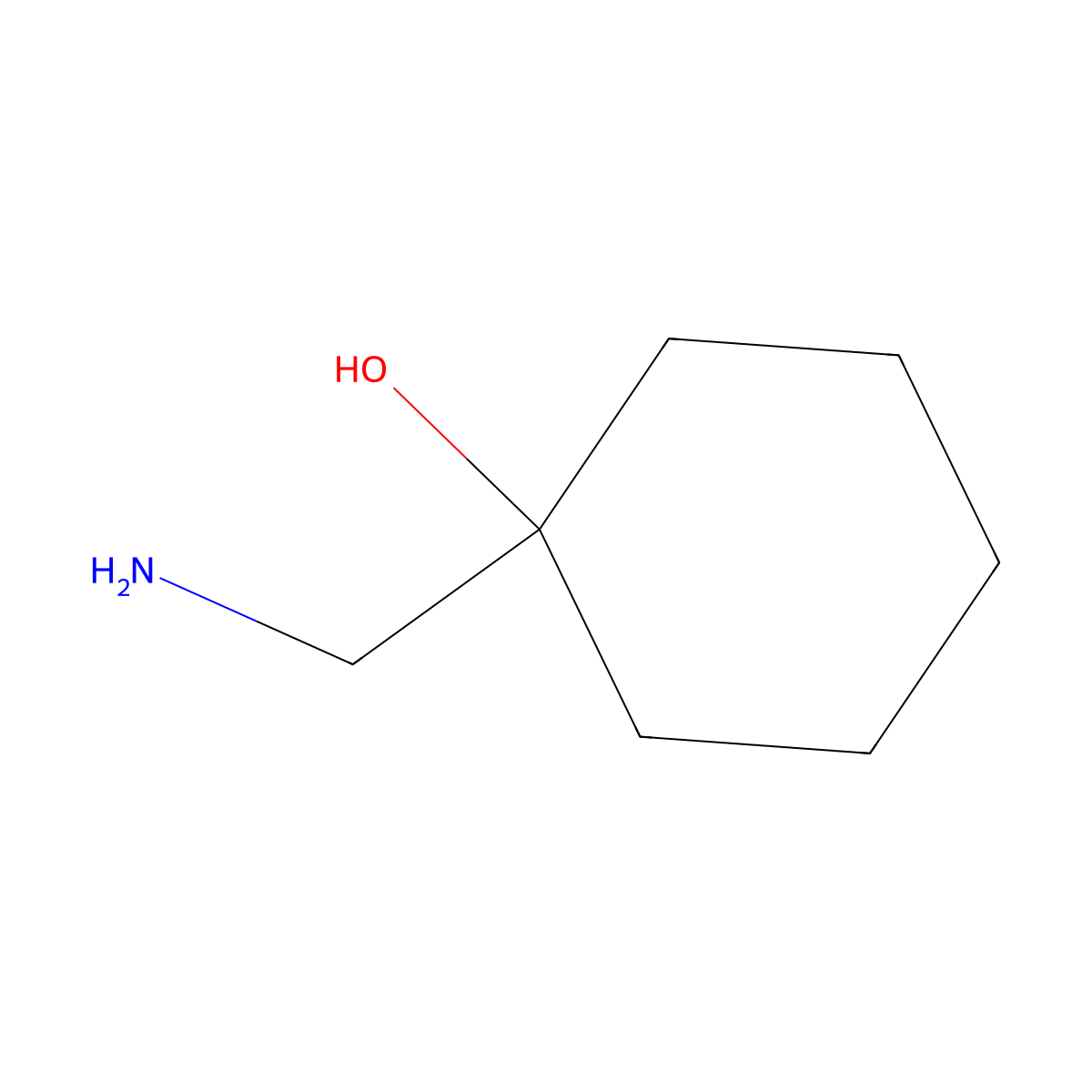 1-(Aminomethyl)cyclohexan-1-ol molecular structure, CAS 4000-72-0