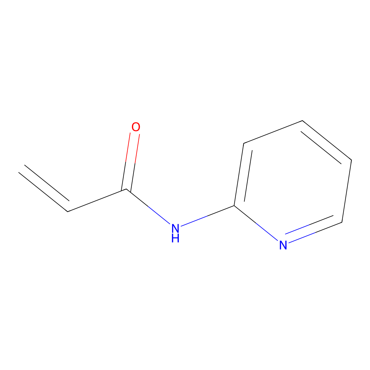 N-(pyridin-2-yl)prop-2-enamide molecular structure, CAS 40000-69-9