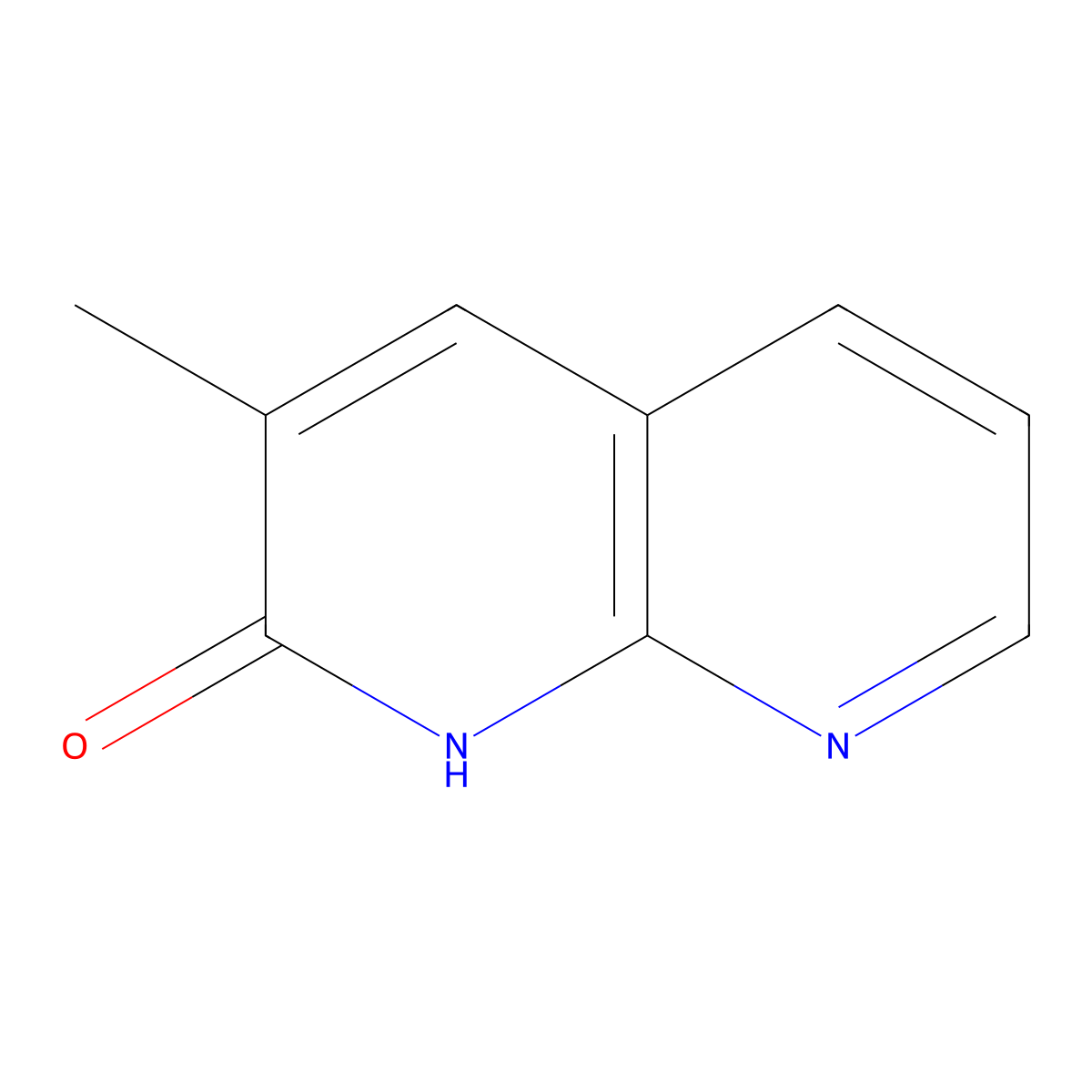 3-Methyl-1,8-naphthyridin-2(1H)-one molecular structure, CAS 40000-89-3