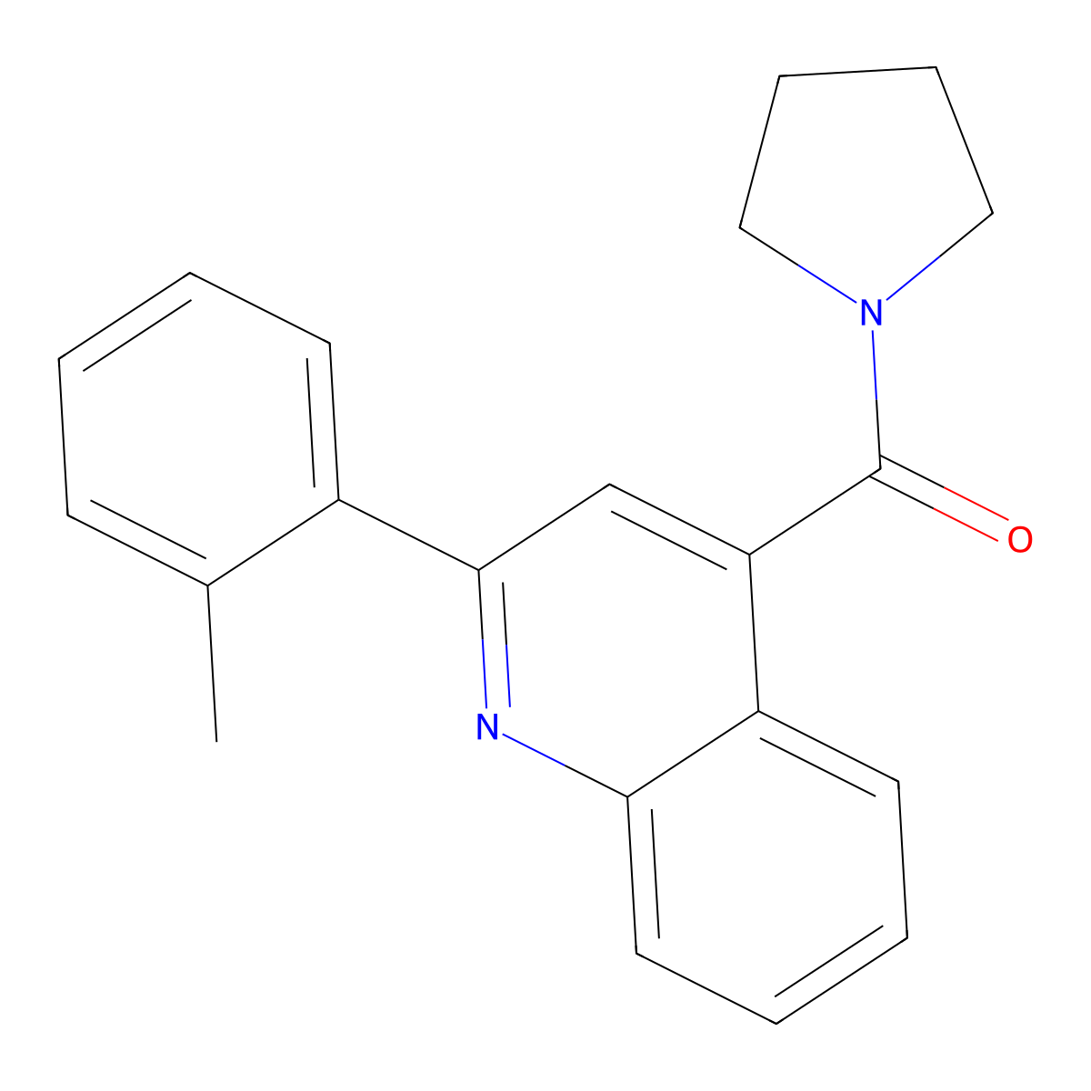 [2-(2-Methylphenyl)quinolin-4-yl]-pyrrolidin-1-ylmethanone molecular structure, CAS 400016-70-8