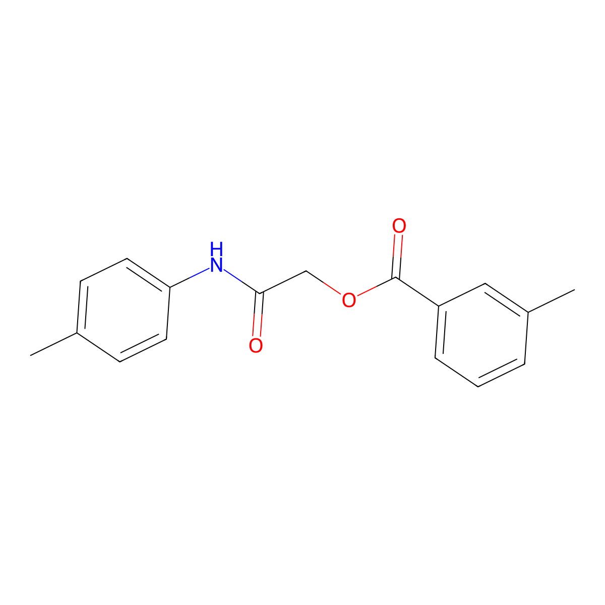 2-[(4-Methylphenyl)amino]-2-oxoethyl 3-methylbenzoate molecular structure, CAS 400035-63-4