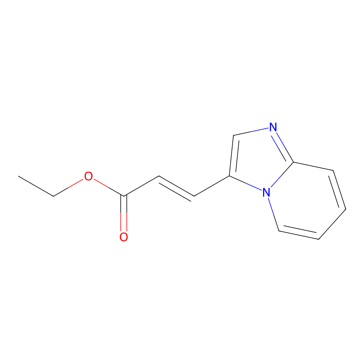 ethyl (2E)-3-{imidazo[1,2-a]pyridin-3-yl}prop-2-enoate molecular structure, CAS 400037-31-2