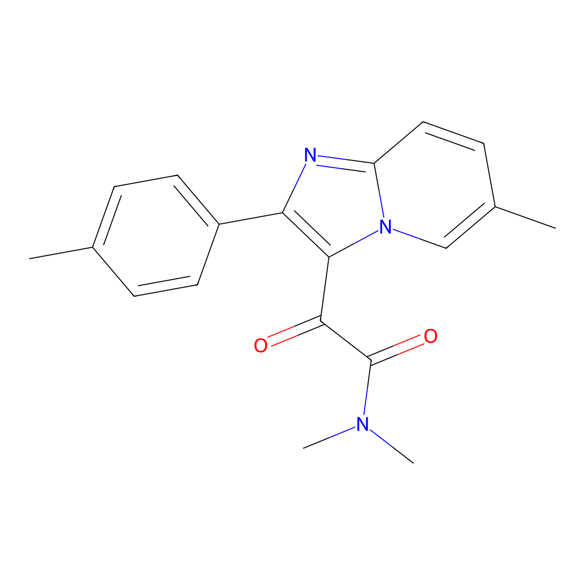 Oxozolpidem molecular structure, CAS 400038-68-8