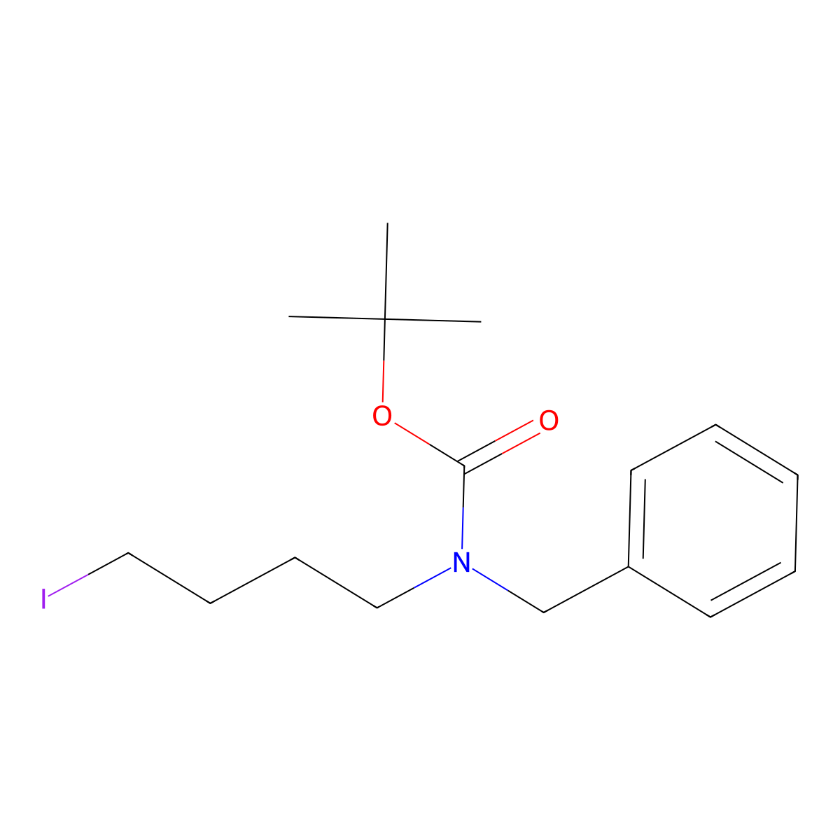 tert-Butyl benzyl(4-iodobutyl)carbamate molecular structure, CAS 400045-79-6