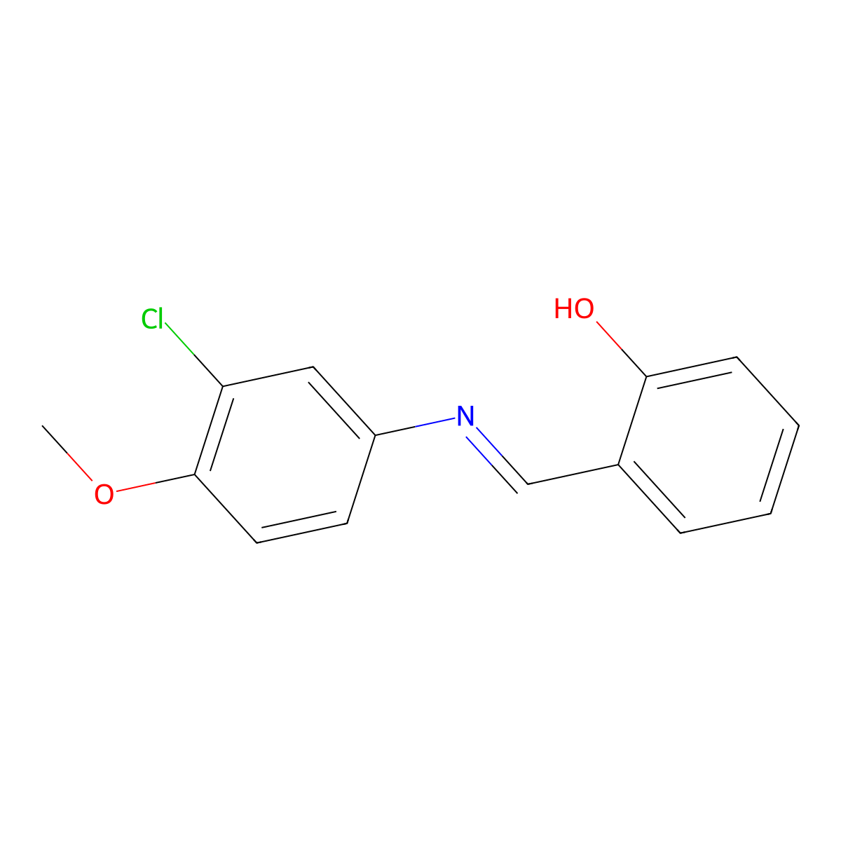 2-{(E)-[(3-chloro-4-methoxyphenyl)imino]methyl}phenol molecular structure, CAS 400049-98-1