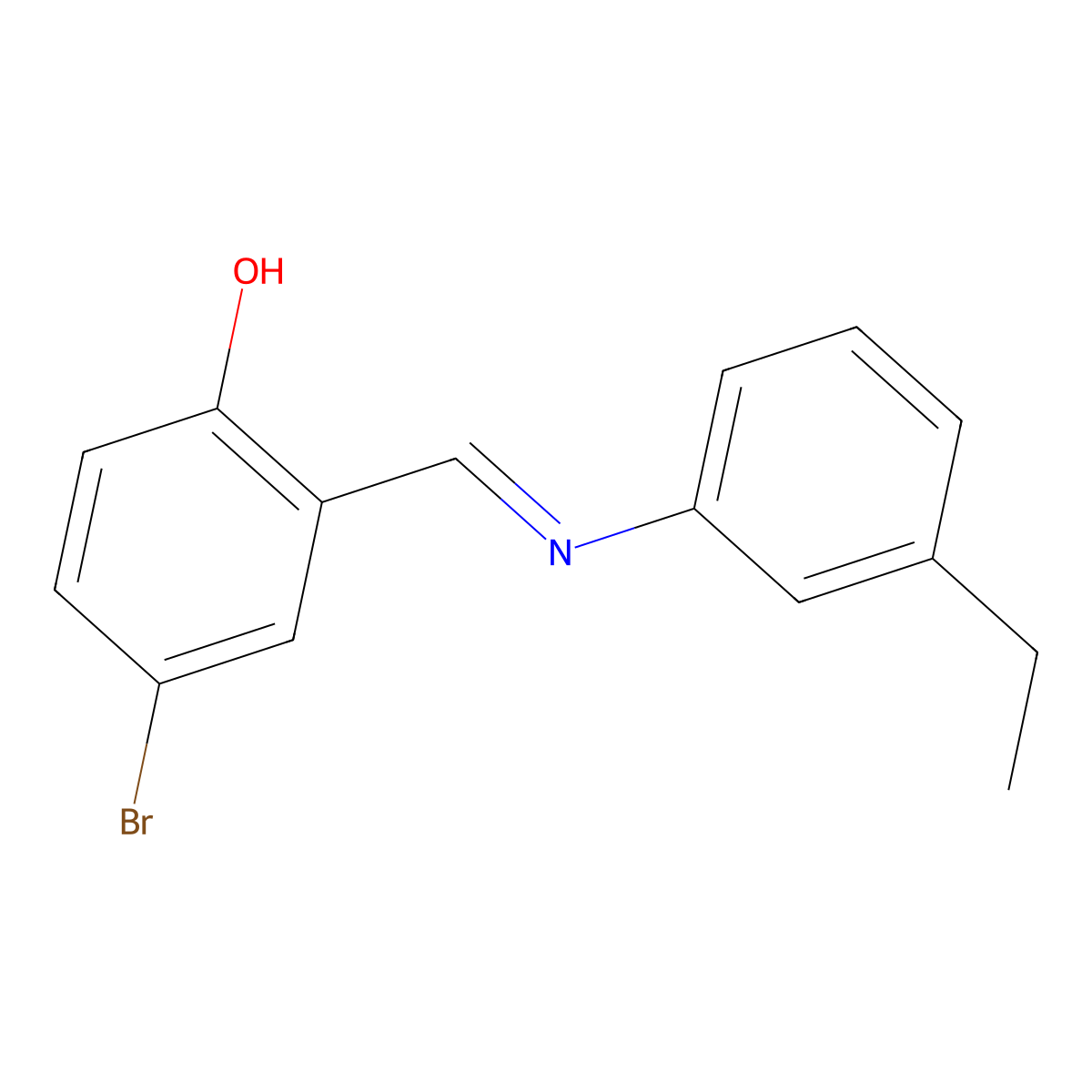 4-bromo-2-{(E)-[(3-ethylphenyl)imino]methyl}phenol molecular structure, CAS 400059-16-7