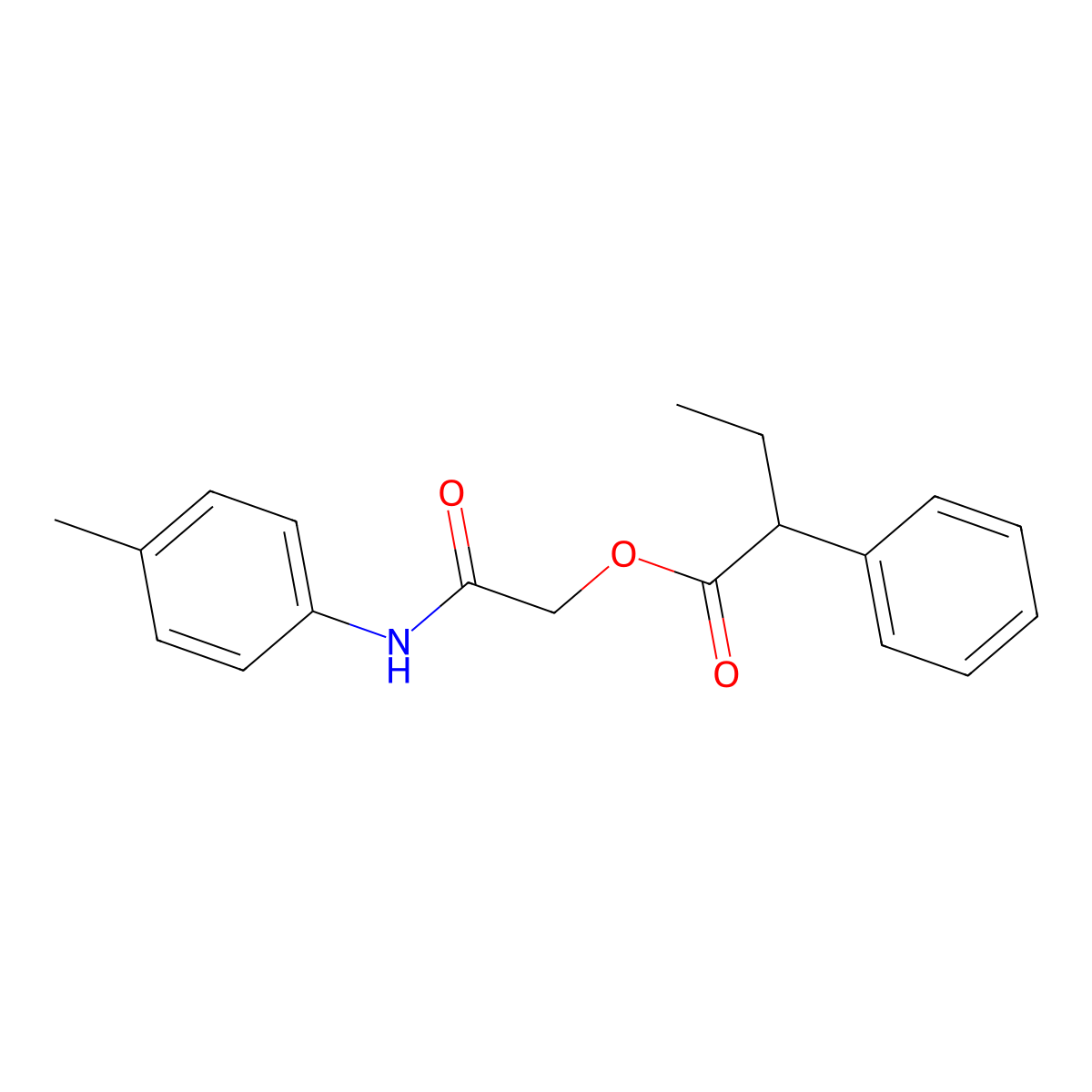 [(4-Methylphenyl)carbamoyl]methyl 2-phenylbutanoate molecular structure, CAS 400061-25-8