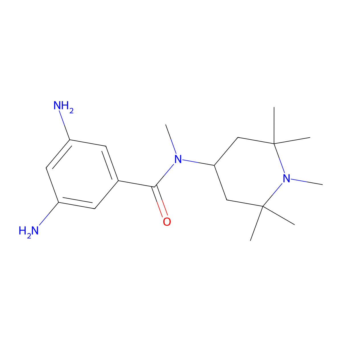3,5-Diamino-N-methyl-N-(1,2,2,6,6-pentamethyl-4-piperidinyl)benzamide molecular structure, CAS 400063-82-3