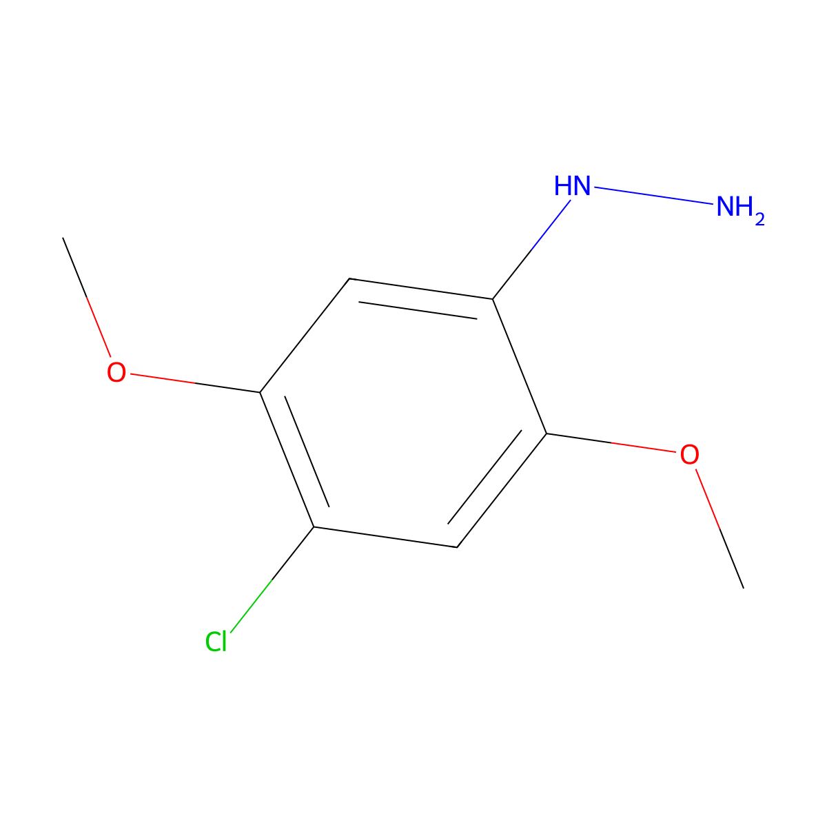 (4-Chloro-2,5-dimethoxyphenyl)hydrazine molecular structure, CAS 400063-95-8