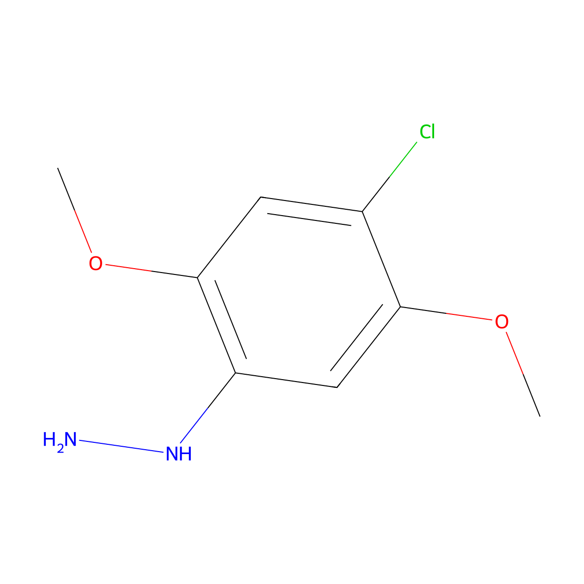 (4-Chloro-2,5-dimethoxyphenyl)hydrazine molecular structure, CAS 400063-95-8