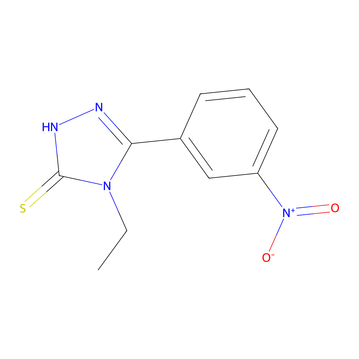 4-ethyl-5-(3-nitrophenyl)-4H-1,2,4-triazole-3-thiol molecular structure, CAS 400064-09-7