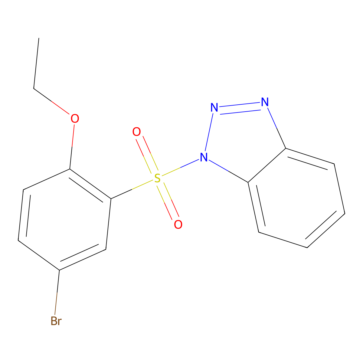 1-(5-Bromo-2-ethoxyphenyl)sulfonylbenzotriazole molecular structure, CAS 400064-67-7