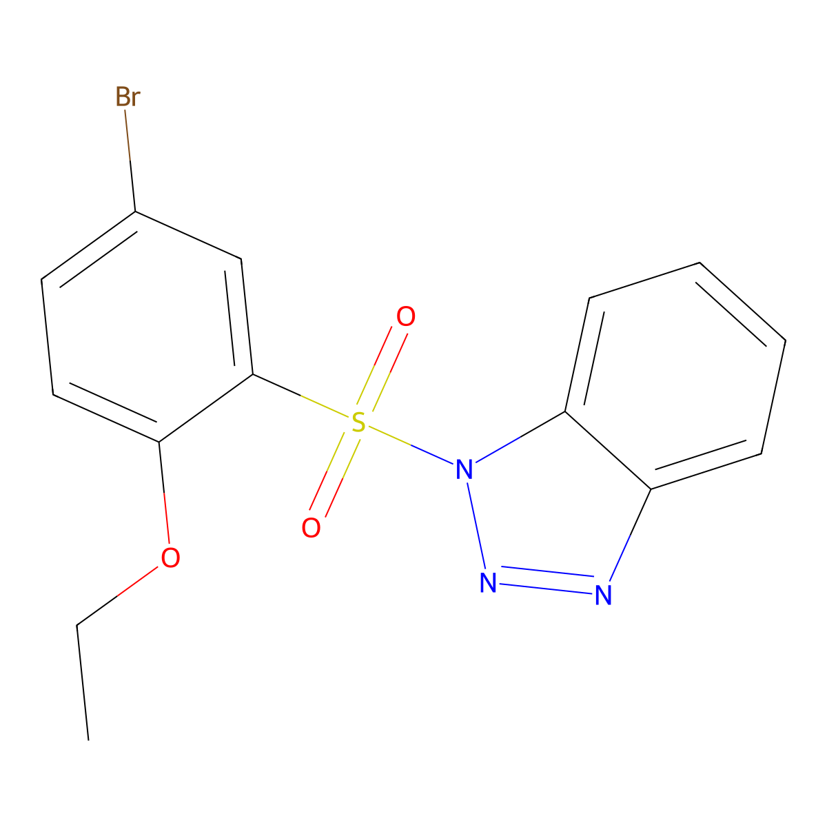1-(5-Bromo-2-ethoxyphenyl)sulfonylbenzotriazole molecular structure, CAS 400064-67-7
