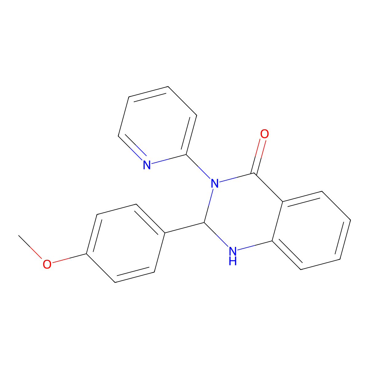 2-(4-Methoxyphenyl)-3-pyridin-2-yl-1,2-dihydroquinazolin-4-one molecular structure, CAS 400065-56-7